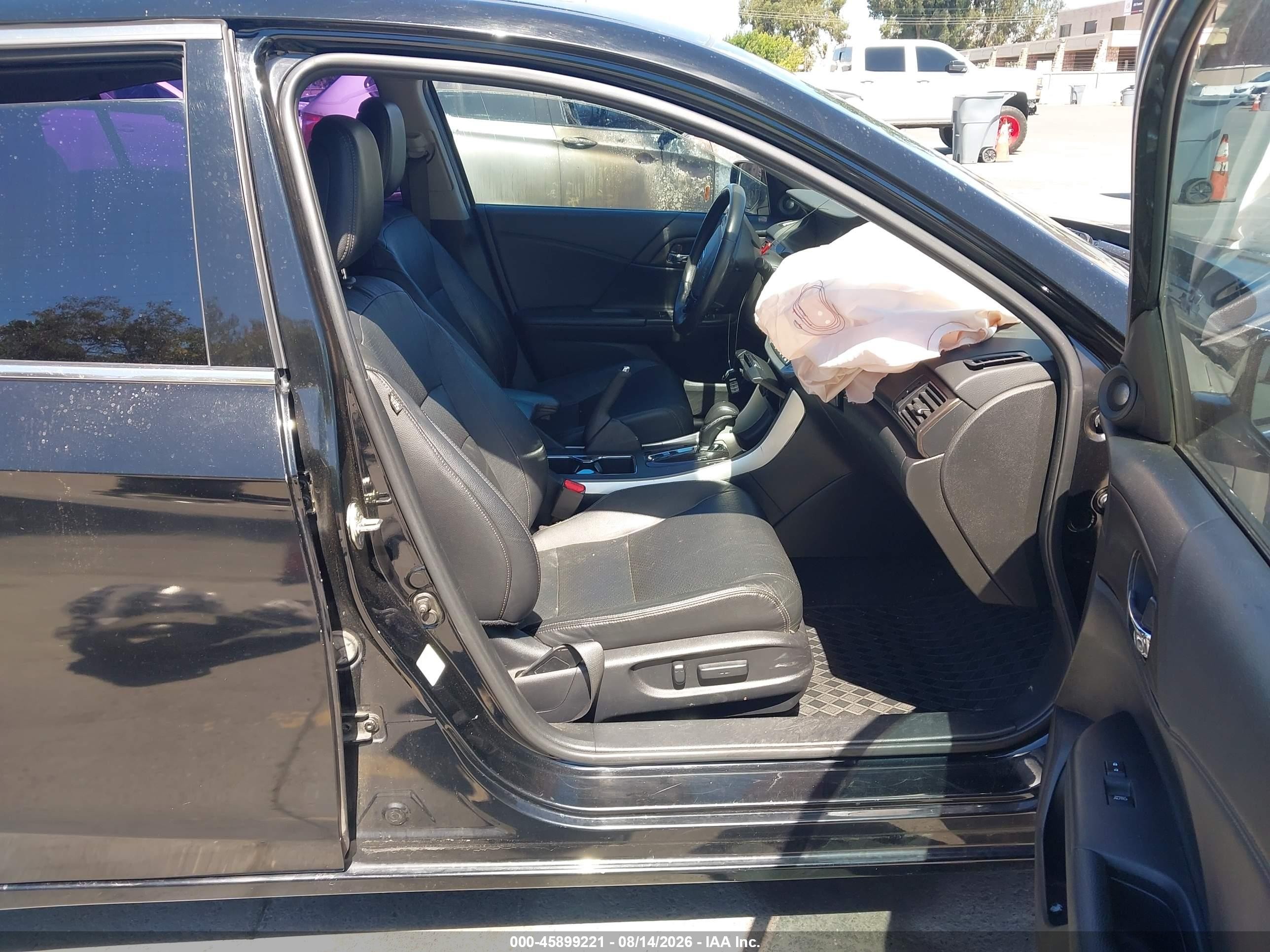 2014 Honda Accord Ex-l V-6 Black vin: 1HGCR3F85EA025304
