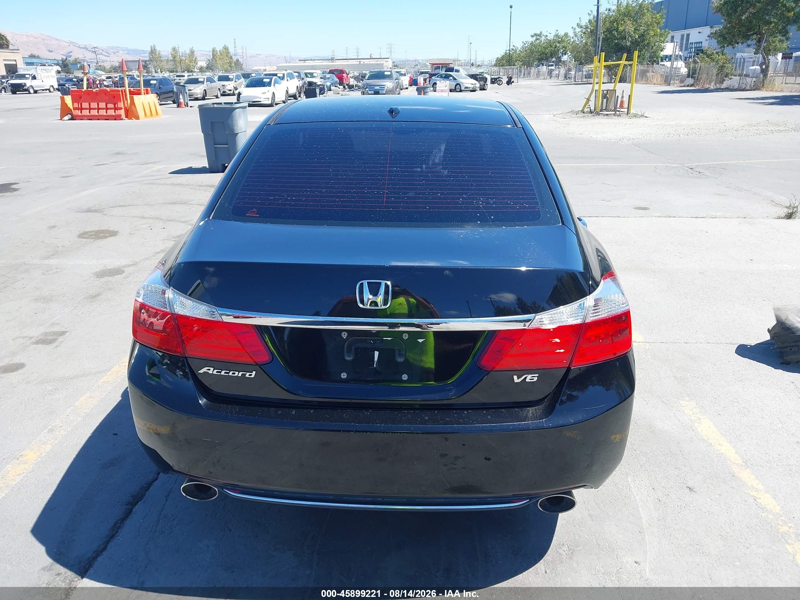 2014 Honda Accord Ex-l V-6 Black vin: 1HGCR3F85EA025304