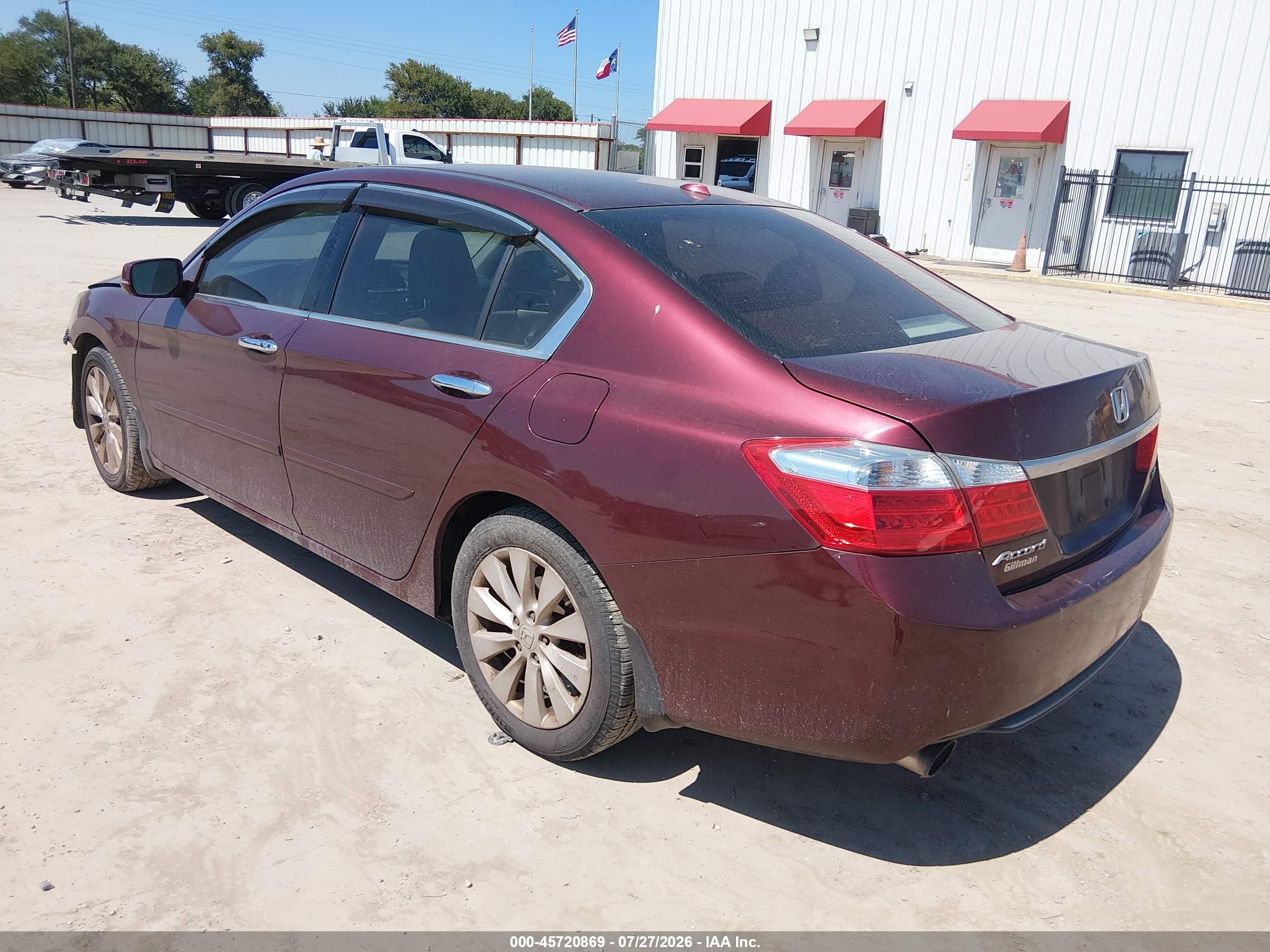2014 Honda Accord Ex-l V-6 Maroon vin: 1HGCR3F85EA028977