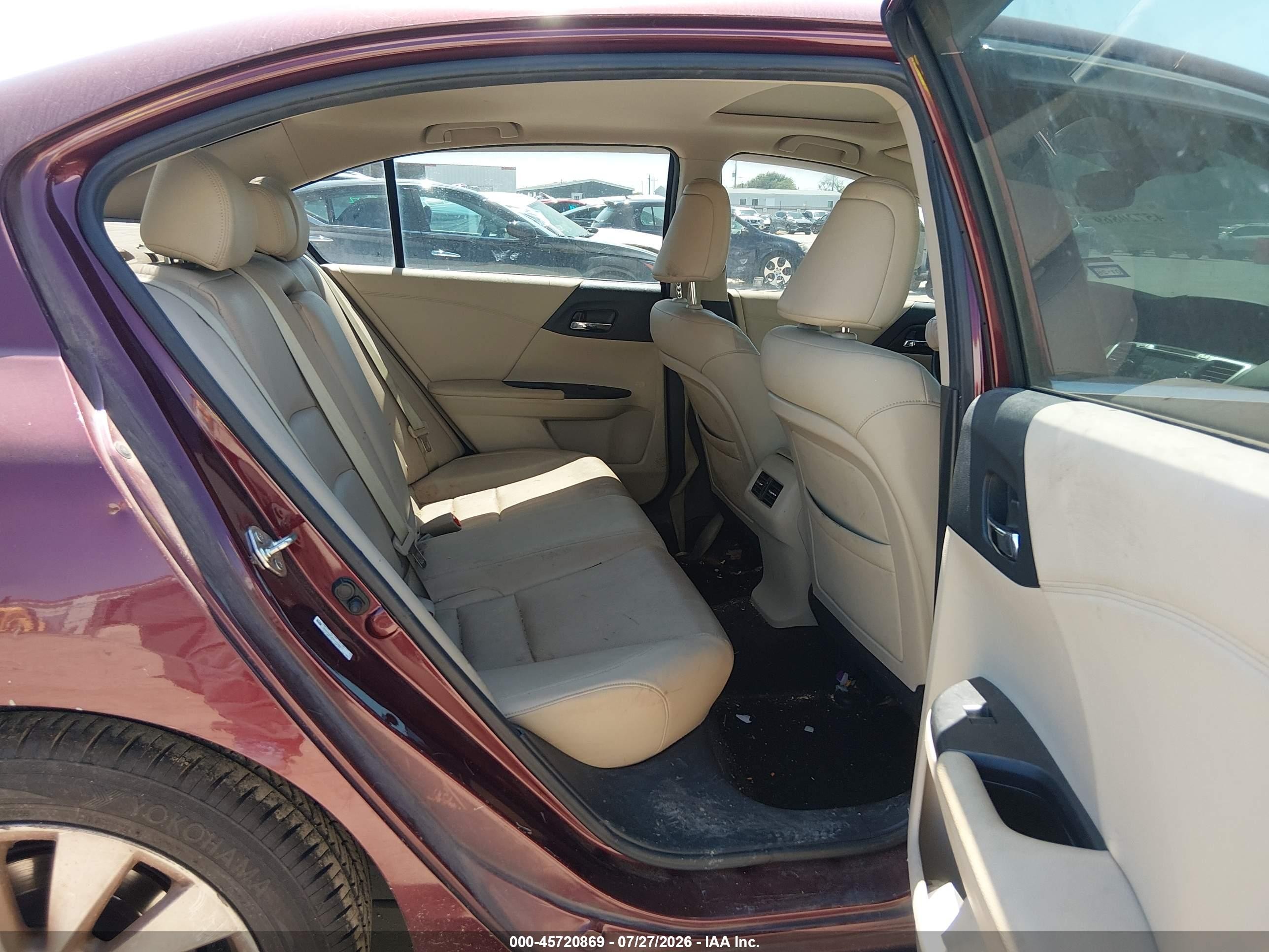 2014 Honda Accord Ex-l V-6 Maroon vin: 1HGCR3F85EA028977