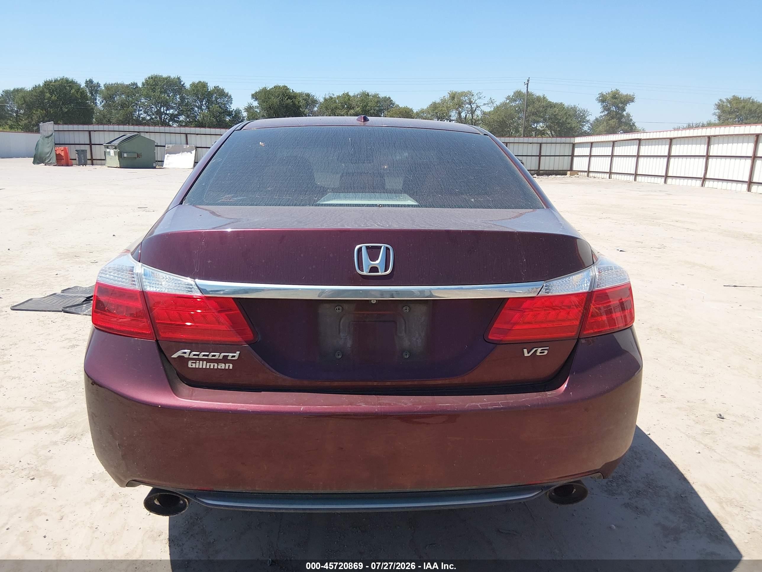 2014 Honda Accord Ex-l V-6 Maroon vin: 1HGCR3F85EA028977