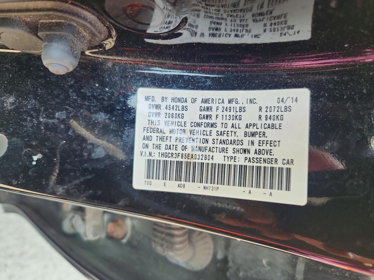 2014 Honda Accord Exl Black vin: 1HGCR3F85EA032804
