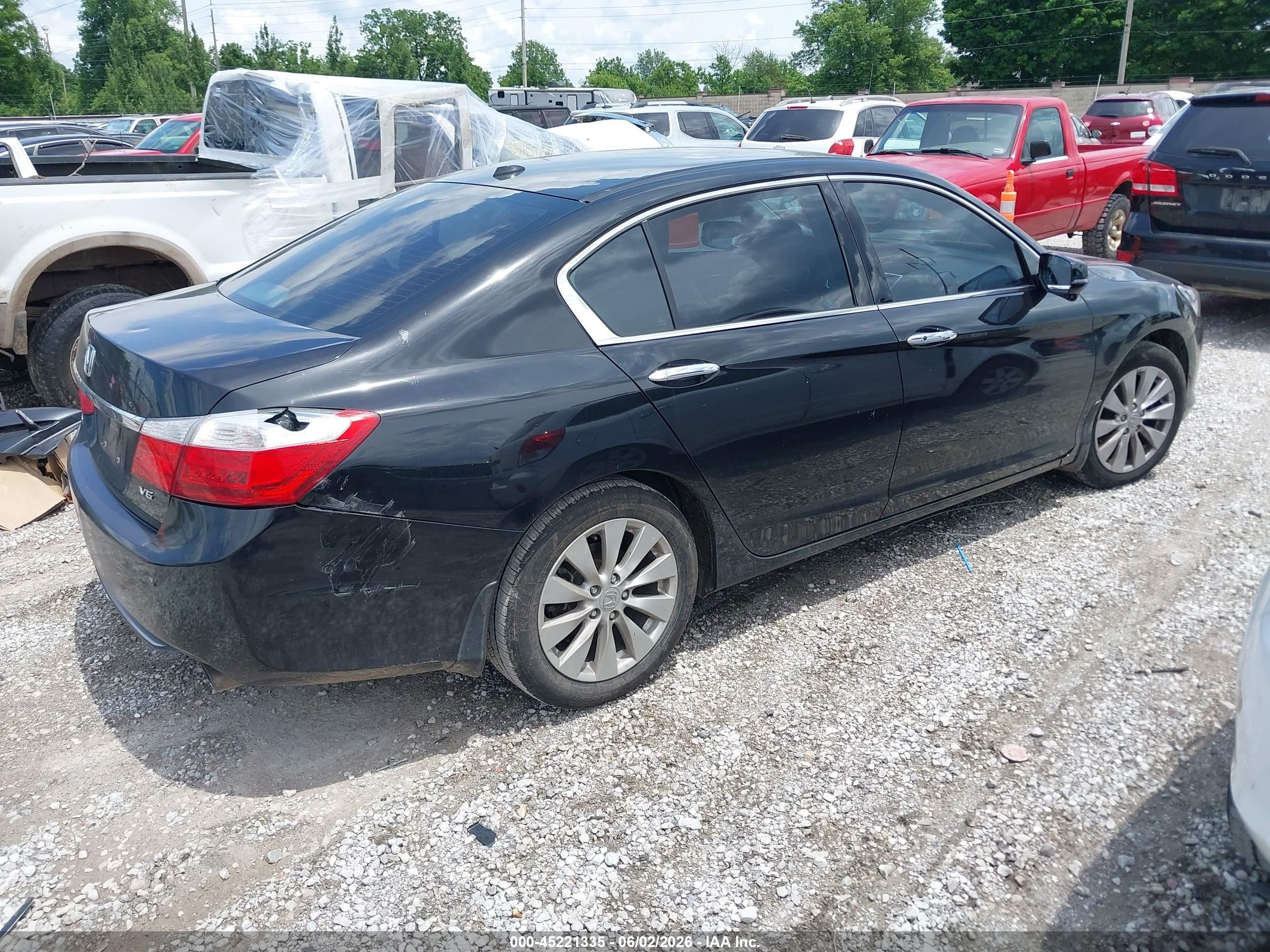 2015 Honda Accord Ex-l V-6 Black vin: 1HGCR3F85FA006513