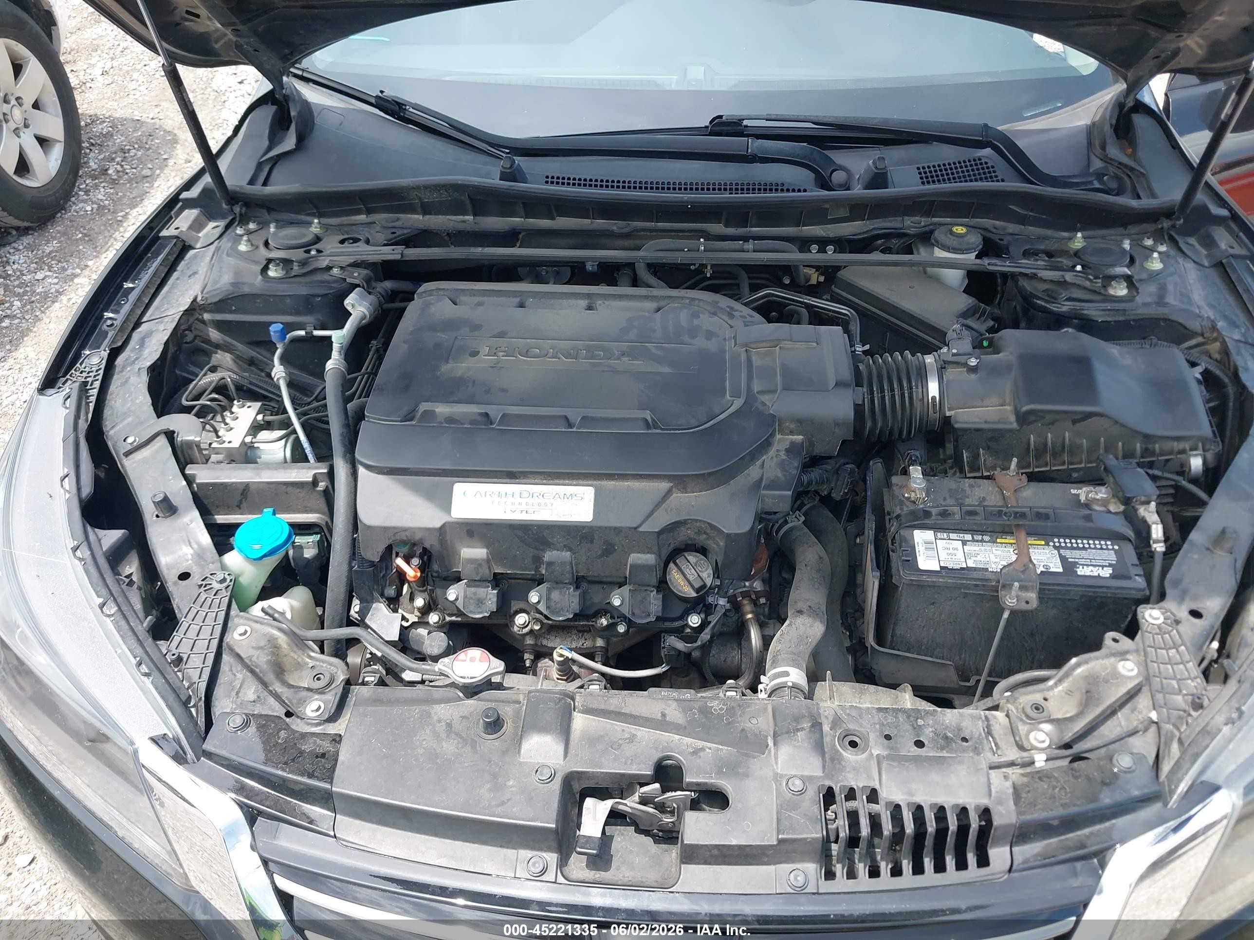 2015 Honda Accord Ex-l V-6 Black vin: 1HGCR3F85FA006513