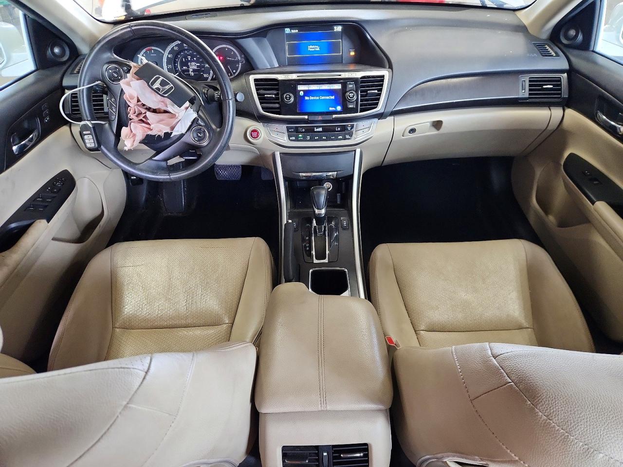 2015 Honda Accord Exl White vin: 1HGCR3F85FA009623