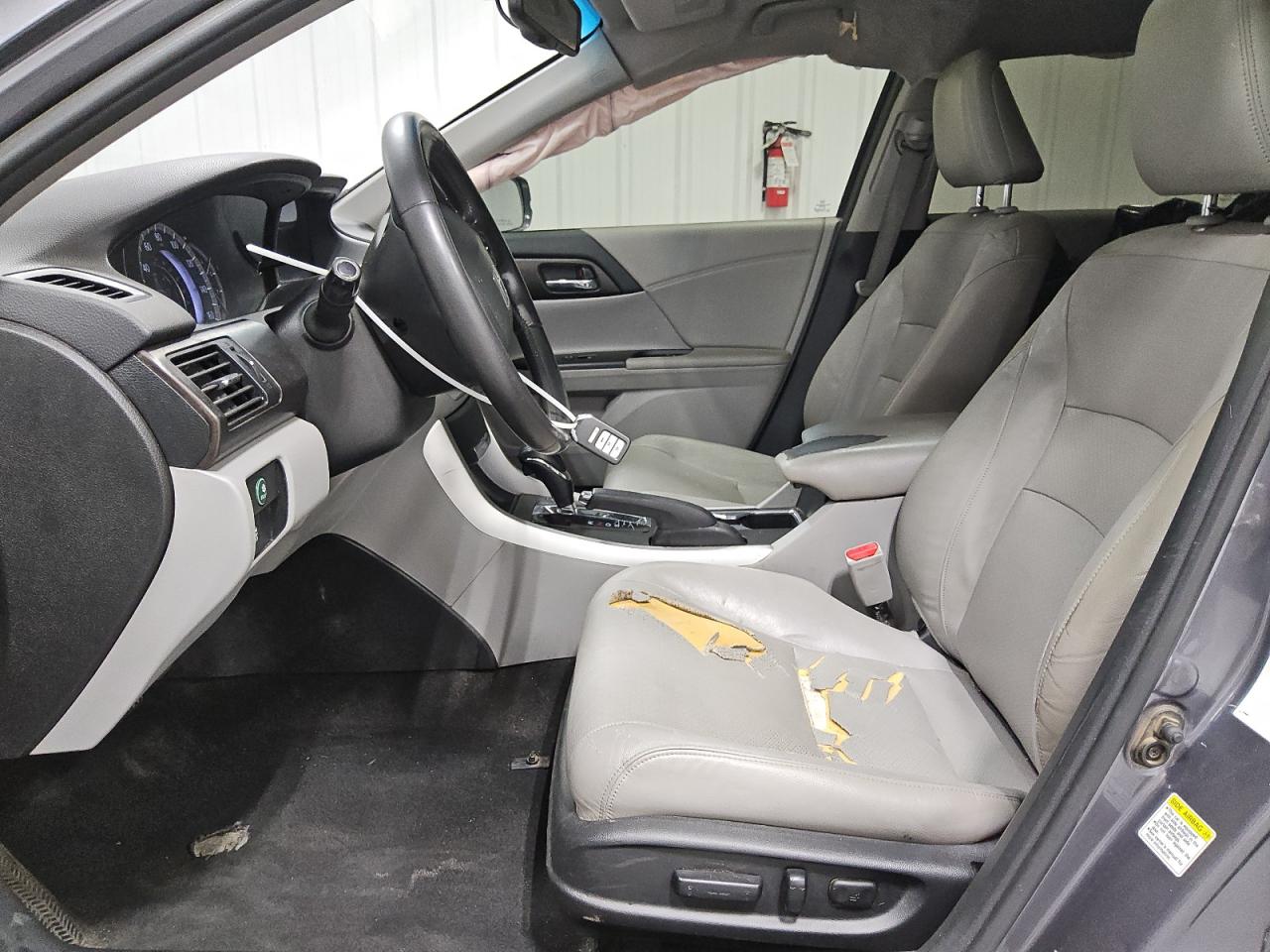 2015 Honda Accord Exl Gray vin: 1HGCR3F85FA010867 Damage: Left Front Seat Cushion, Torn, > 12 Inches