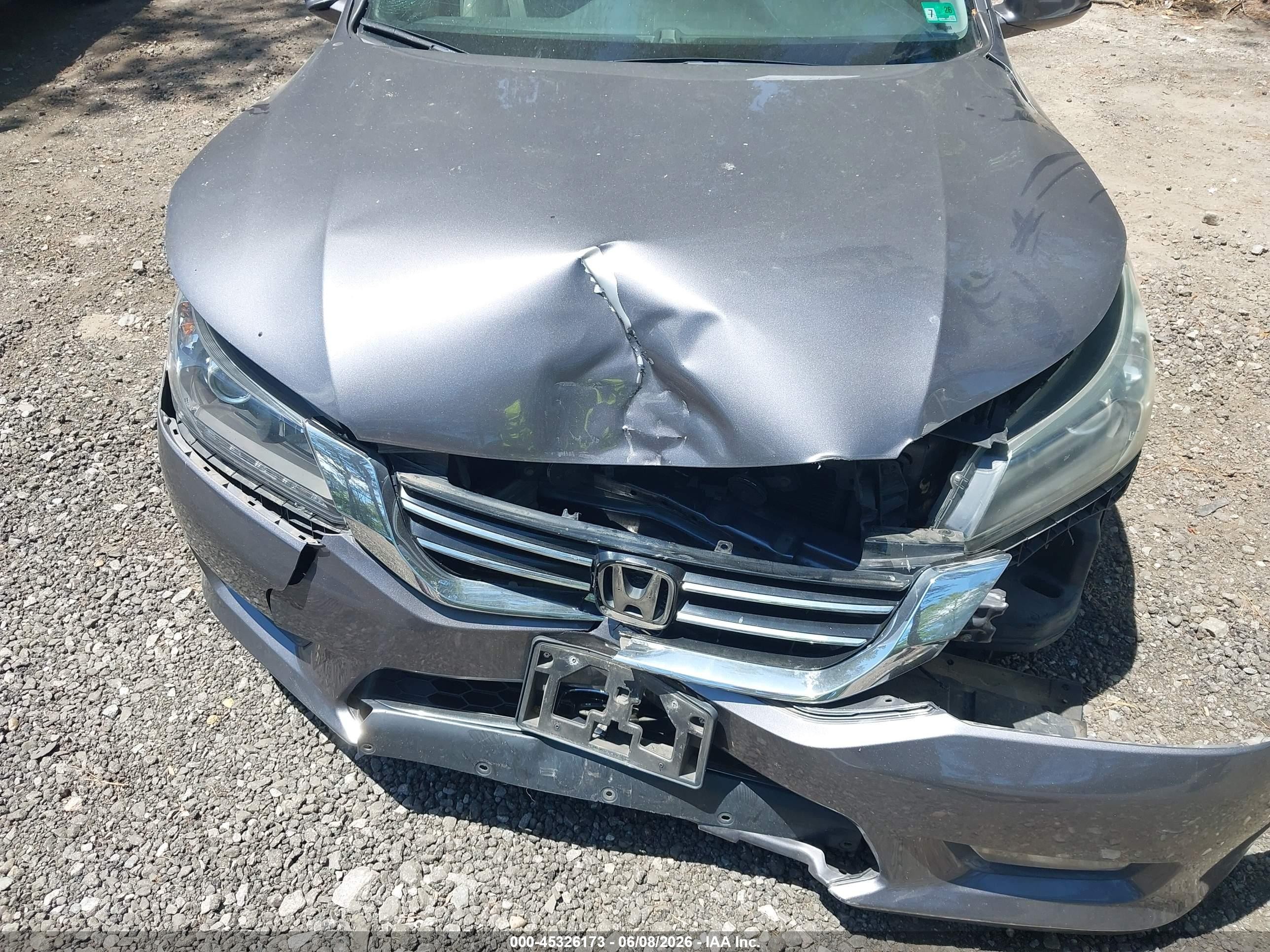 2015 Honda Accord Ex-l V-6 Gray vin: 1HGCR3F85FA022436