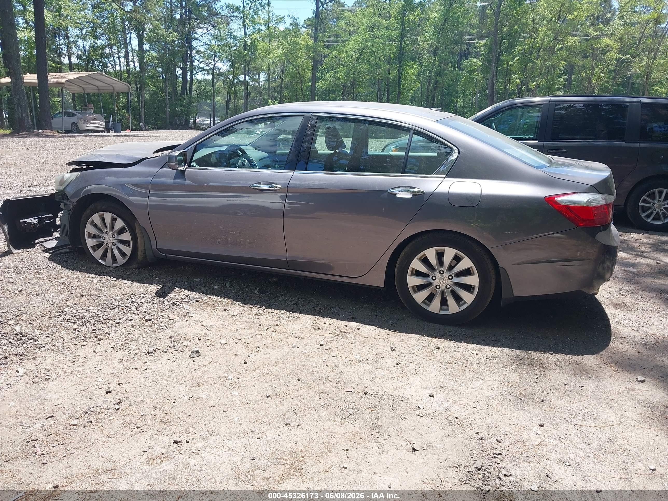2015 Honda Accord Ex-l V-6 Gray vin: 1HGCR3F85FA022436