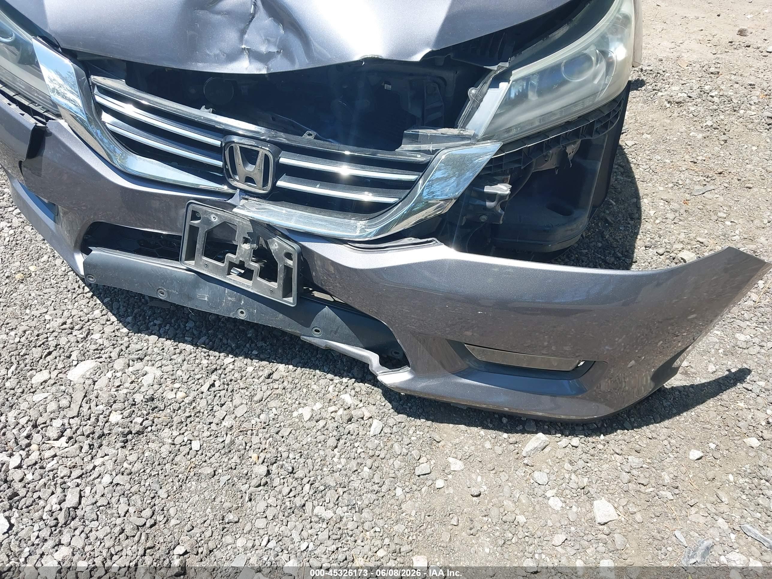 2015 Honda Accord Ex-l V-6 Gray vin: 1HGCR3F85FA022436