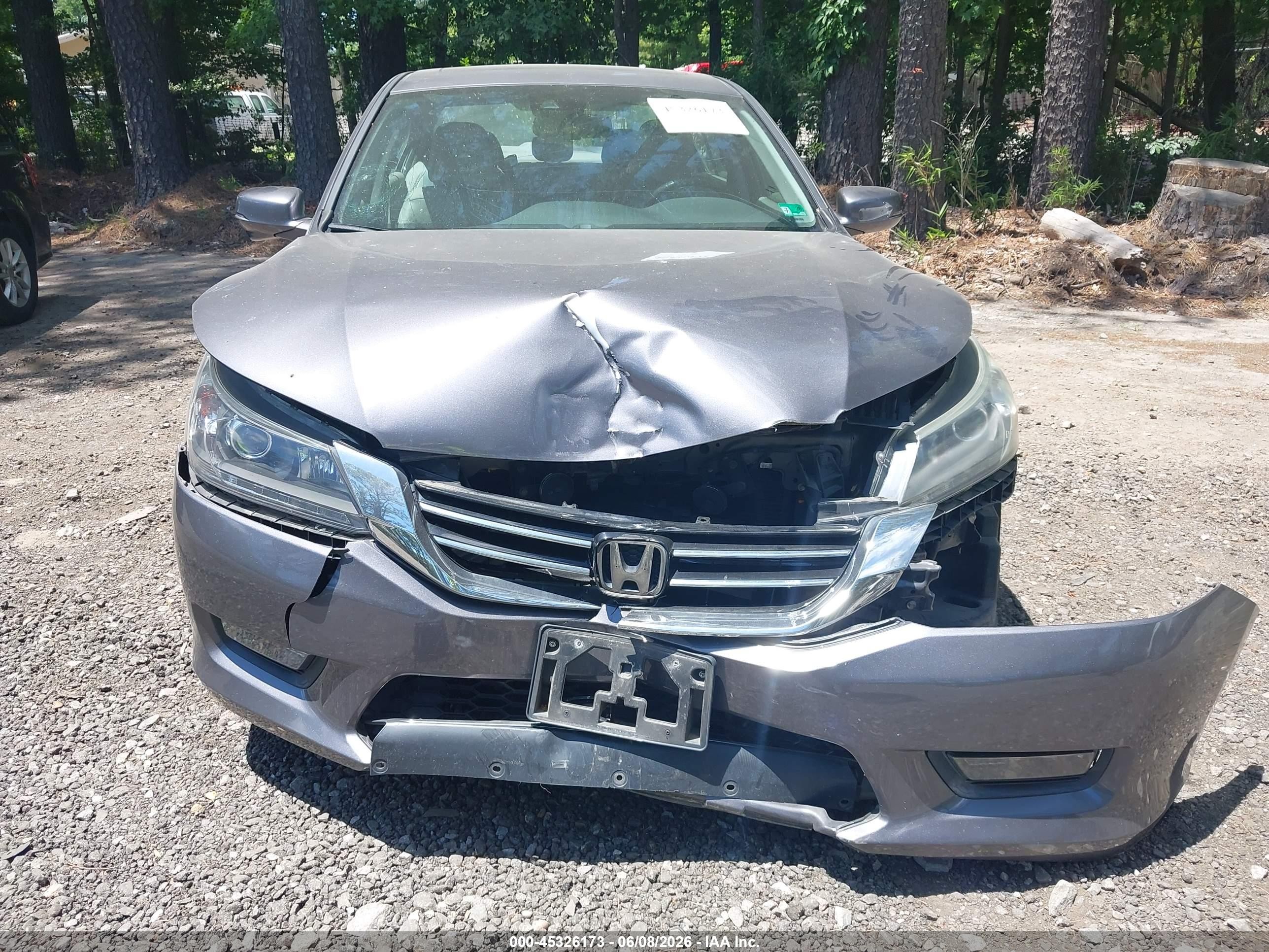 2015 Honda Accord Ex-l V-6 Gray vin: 1HGCR3F85FA022436