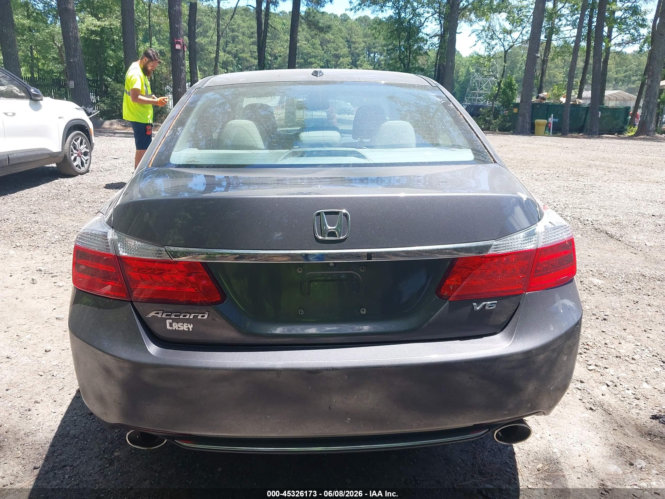 2015 Honda Accord Ex-l V-6 Gray vin: 1HGCR3F85FA022436