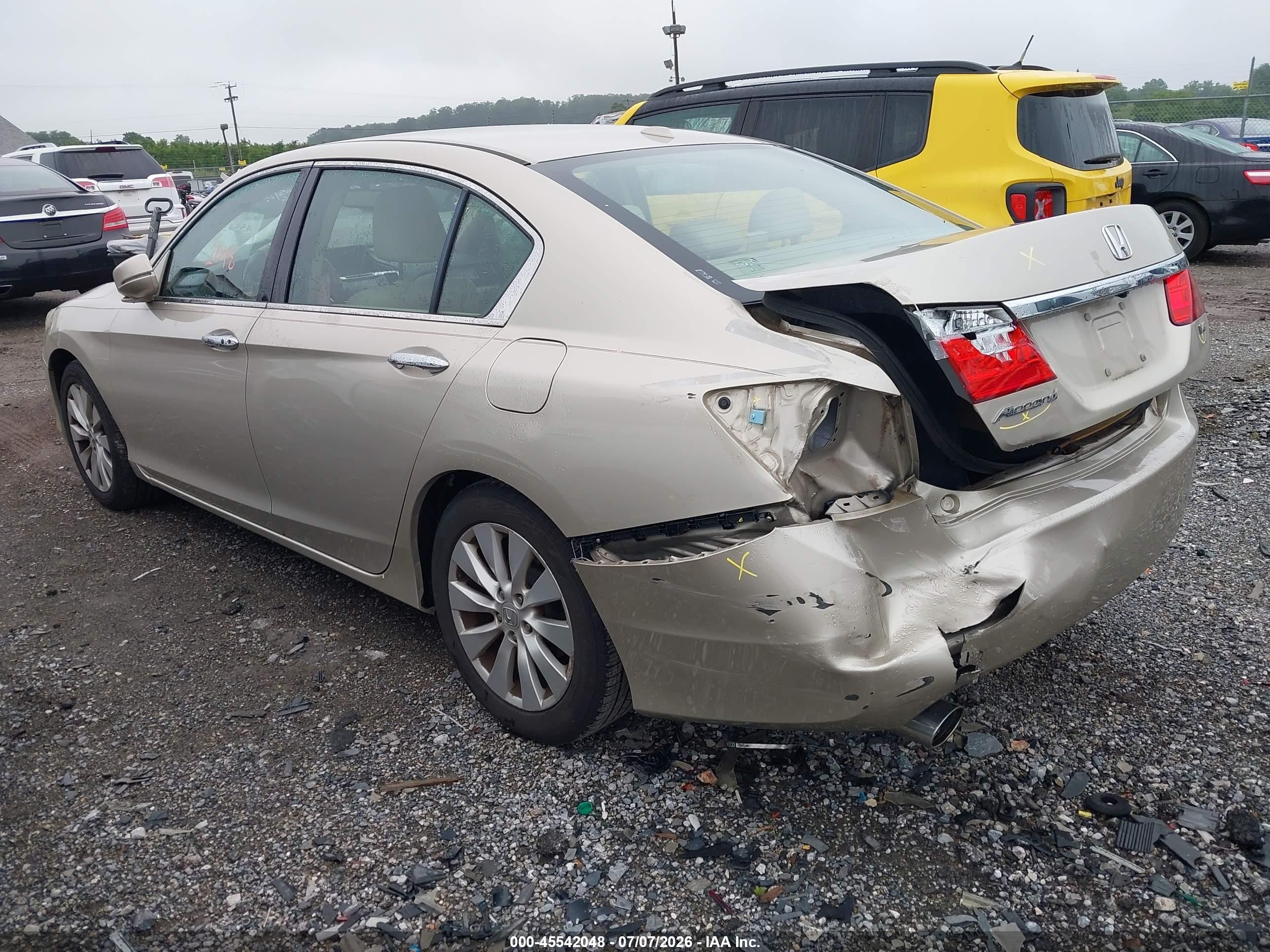 2015 Honda Accord Ex-l V-6 Gold vin: 1HGCR3F85FA031055