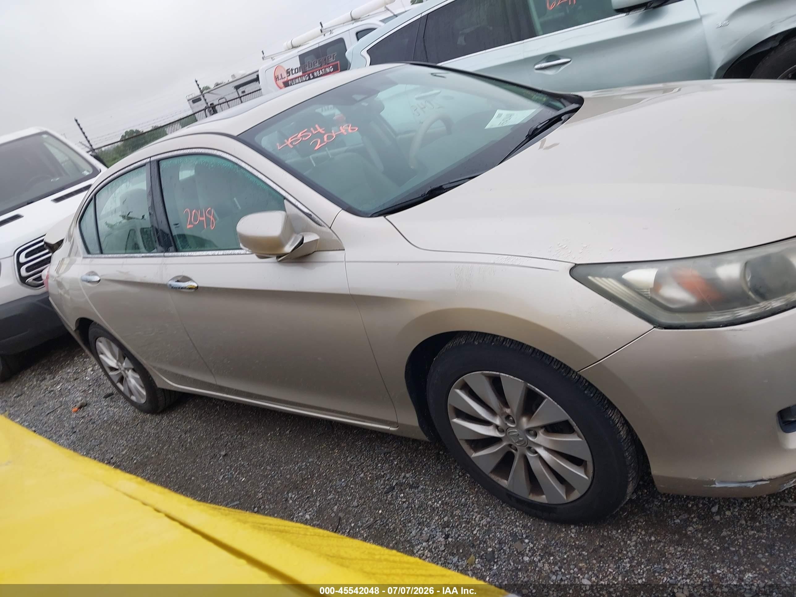 2015 Honda Accord Ex-l V-6 Gold vin: 1HGCR3F85FA031055