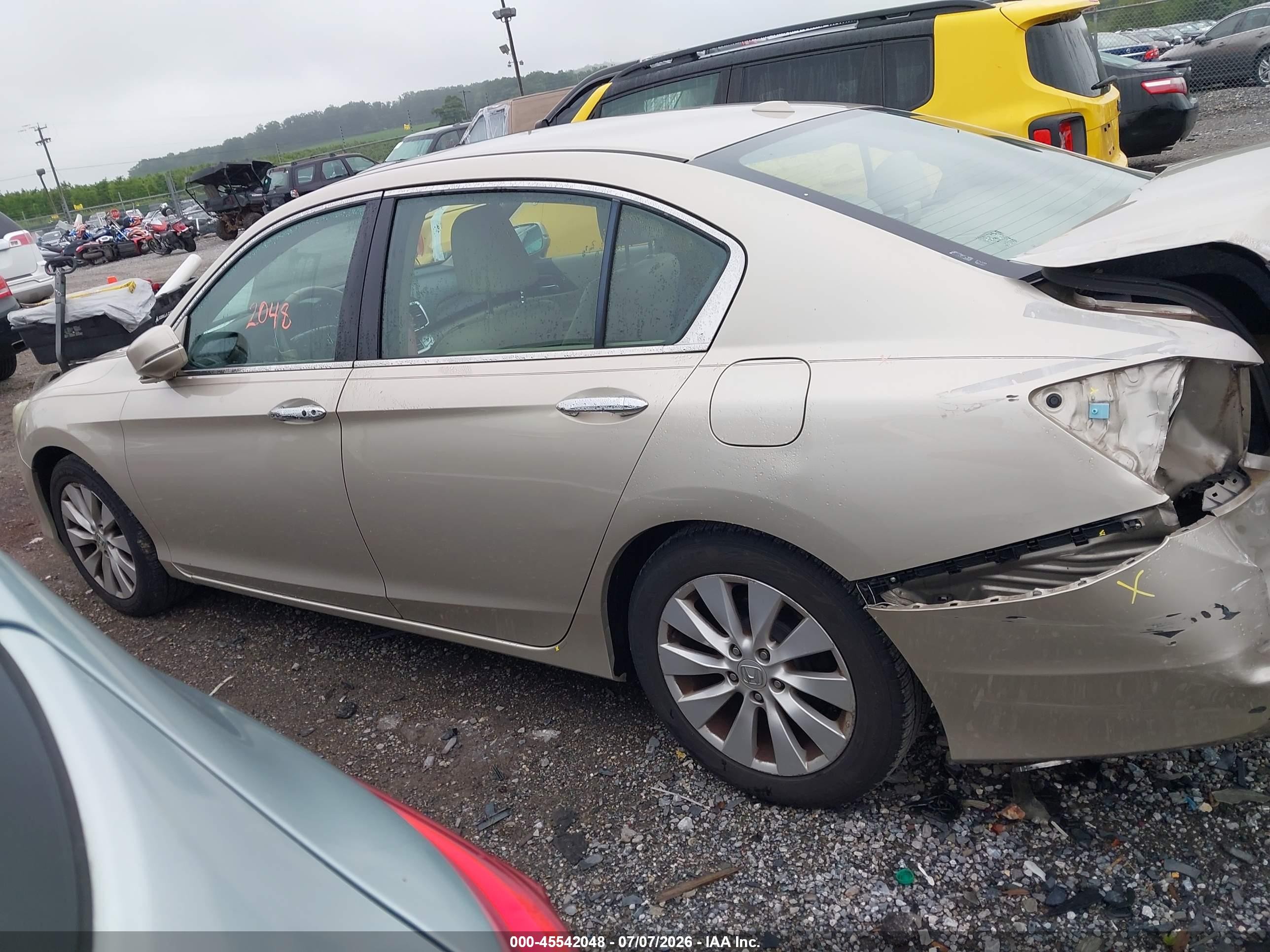 2015 Honda Accord Ex-l V-6 Gold vin: 1HGCR3F85FA031055