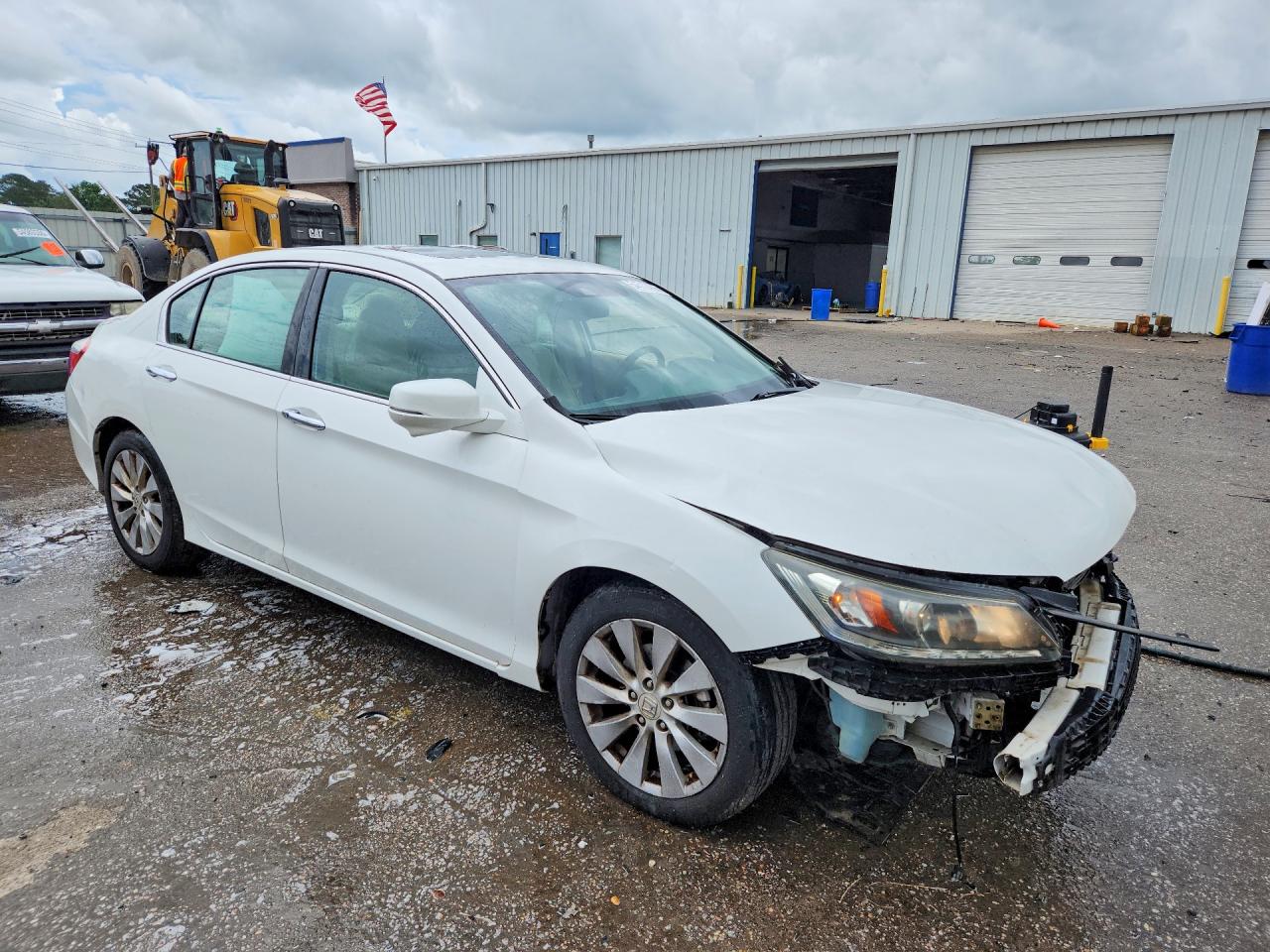 2015 Honda Accord Exl White vin: 1HGCR3F85FA035199
