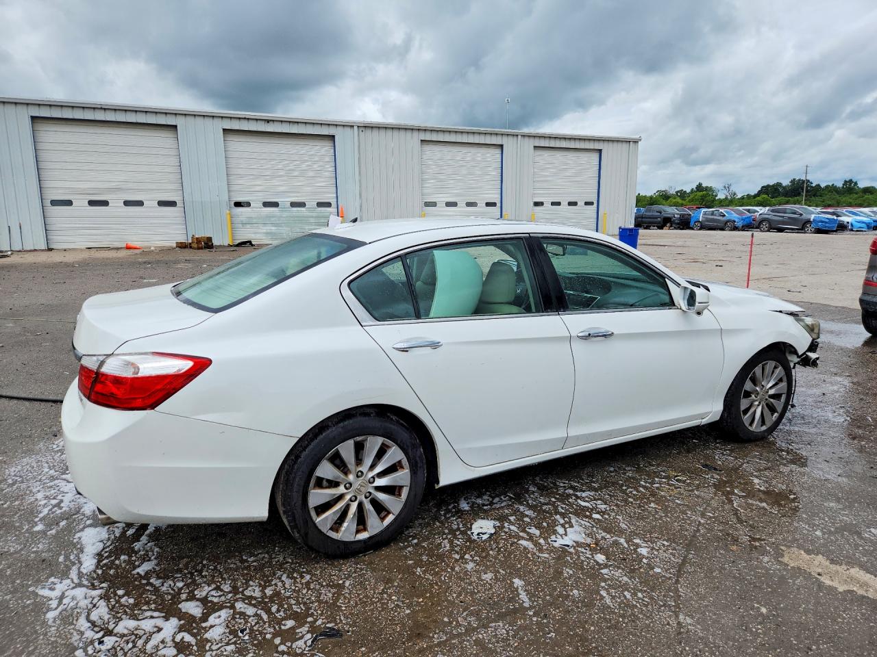 2015 Honda Accord Exl White vin: 1HGCR3F85FA035199