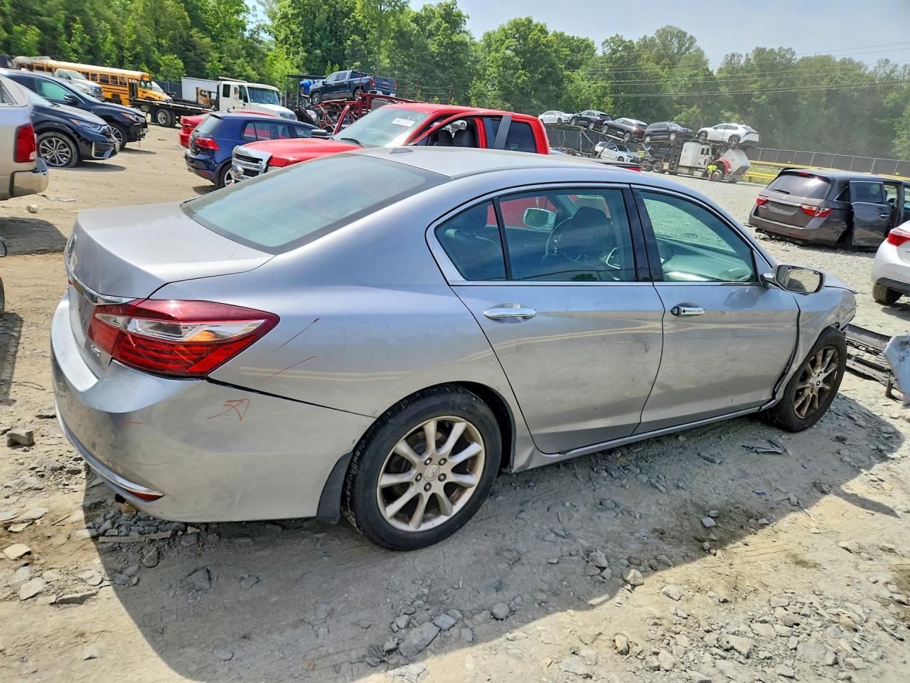 2017 Honda Accord Exl Silver vin: 1HGCR3F85HA010404