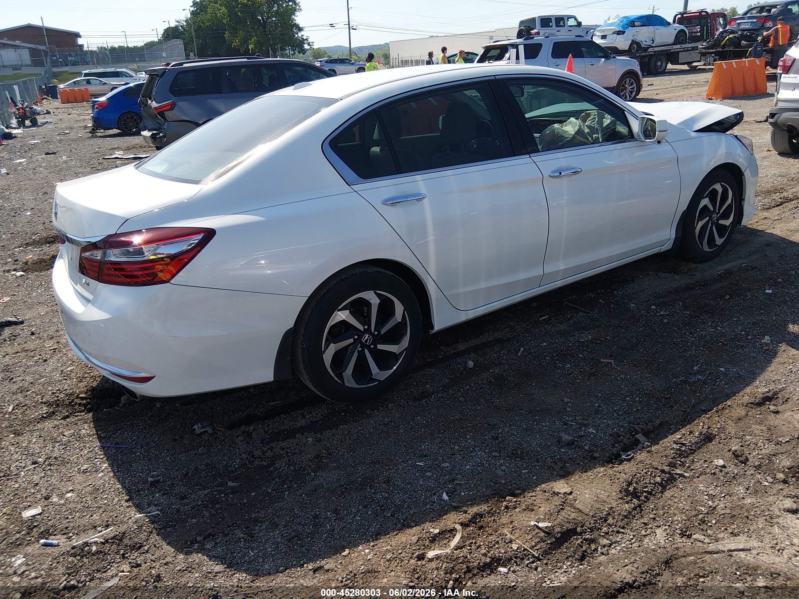 2017 Honda Accord Ex-l V6 Cream vin: 1HGCR3F85HA013108