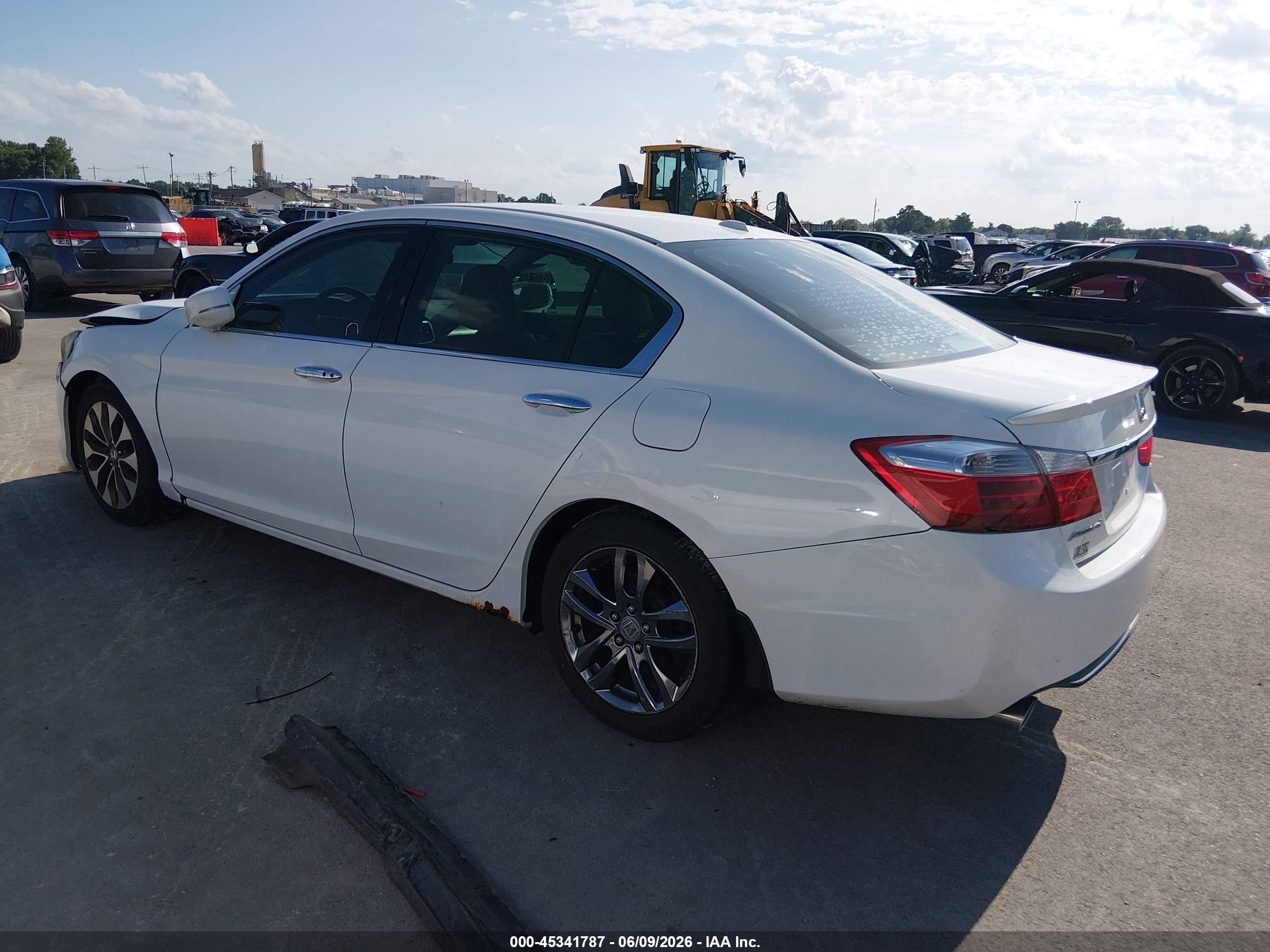 2013 Honda Accord Ex-l V-6 White vin: 1HGCR3F86DA005058