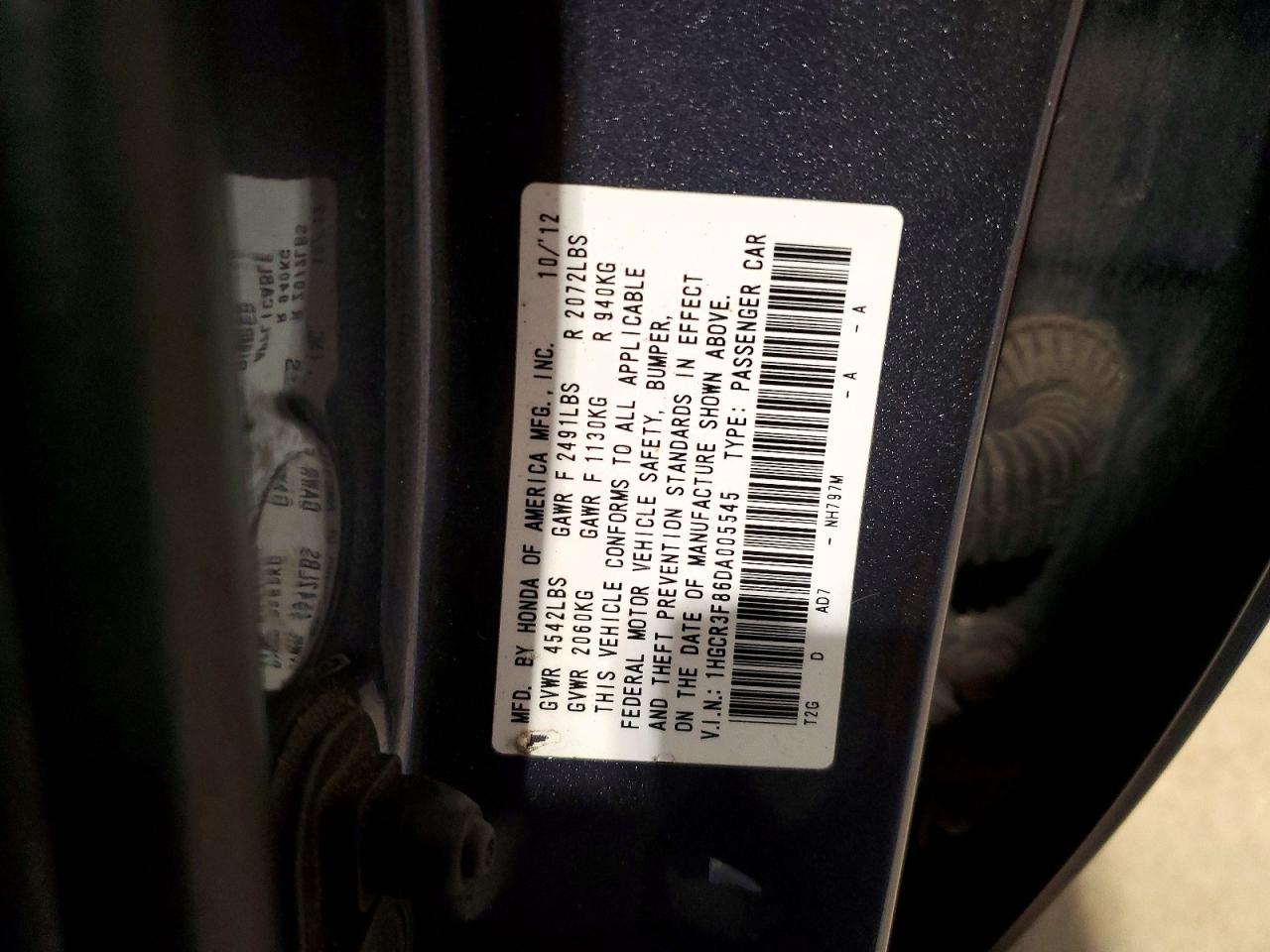 2013 Honda Accord Exl Gray vin: 1HGCR3F86DA005545