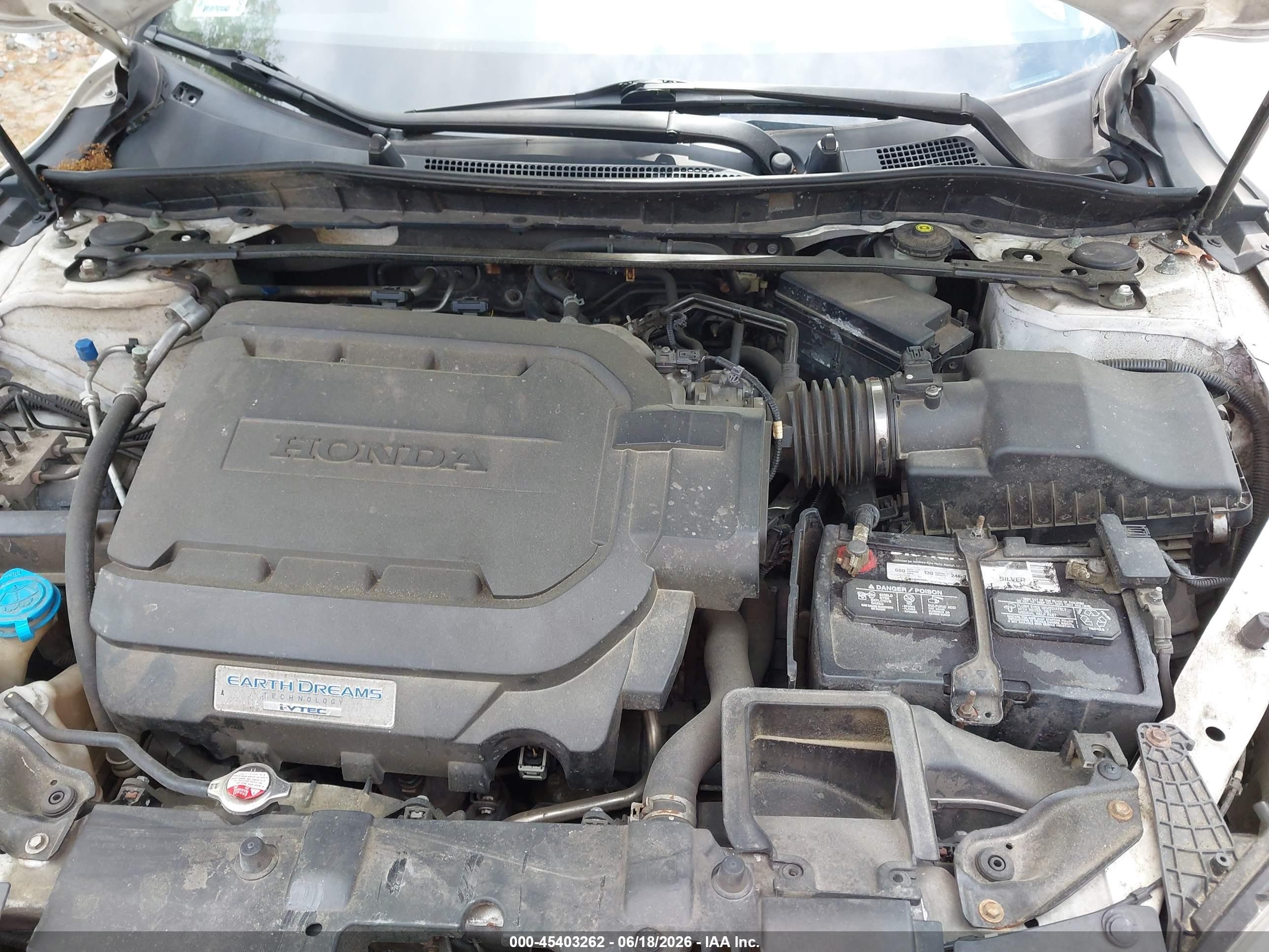 2013 Honda Accord Ex-l V-6 White vin: 1HGCR3F86DA013421