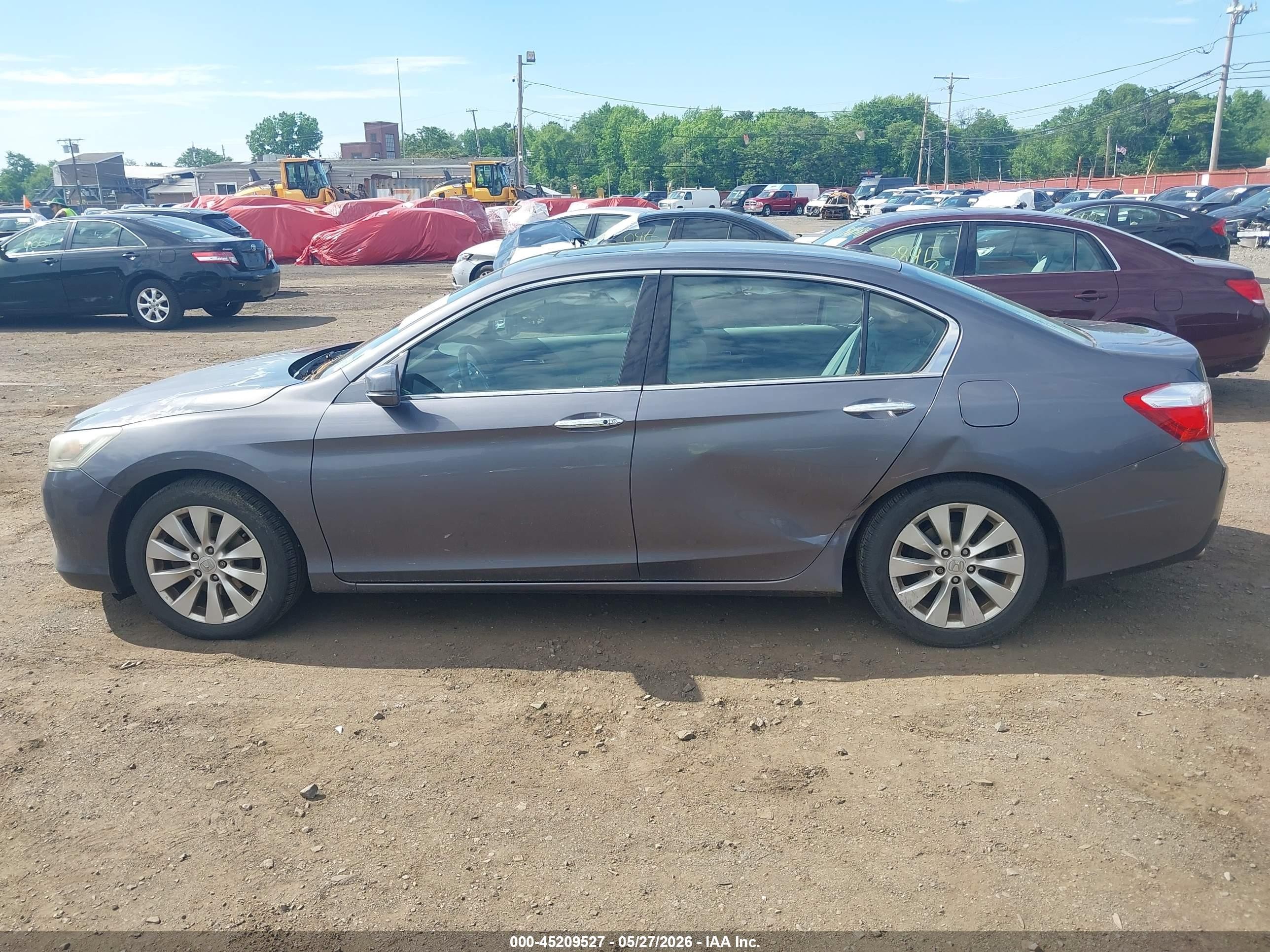 2013 Honda Accord Ex-l V-6 Серый vin: 1HGCR3F86DA017341