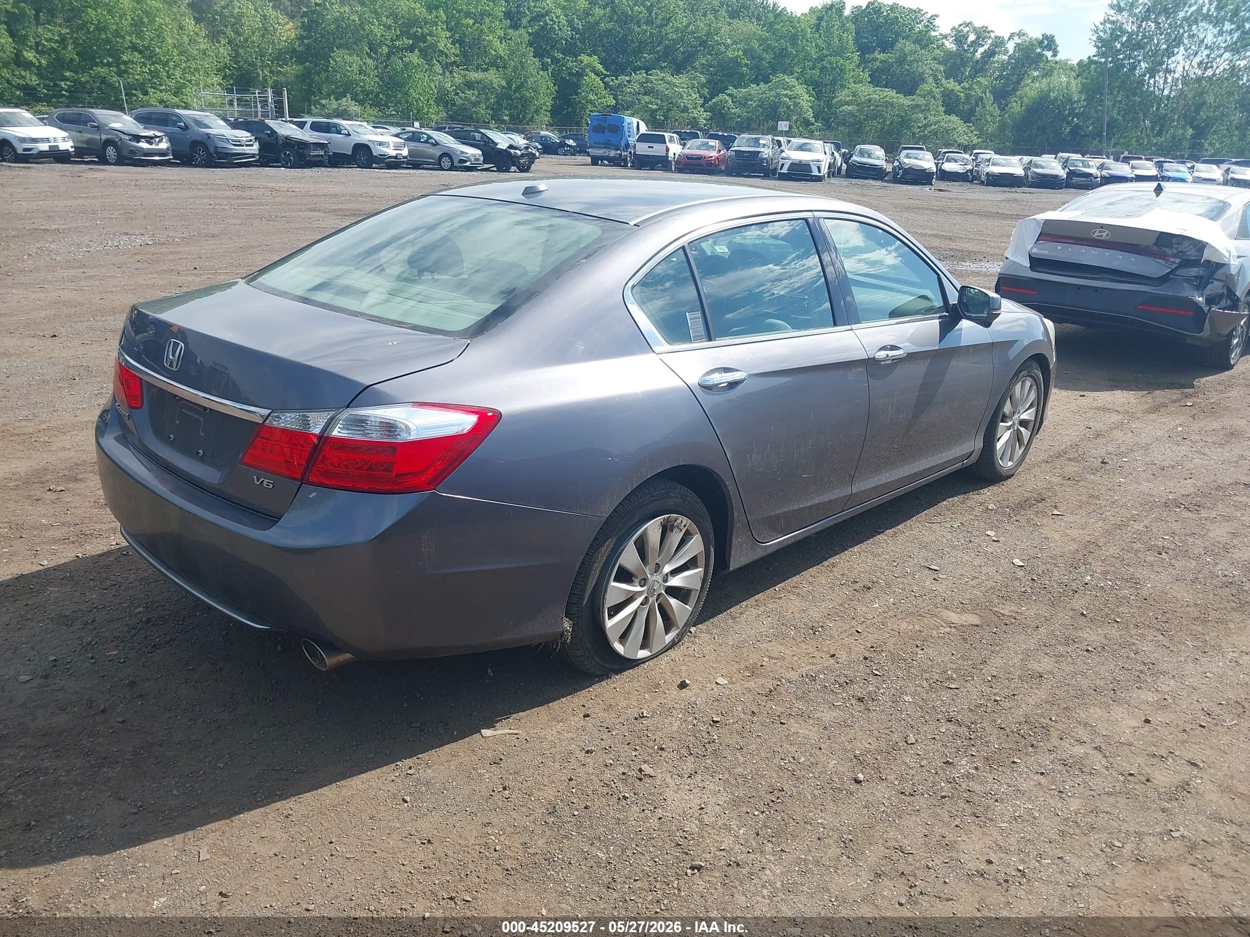 2013 Honda Accord Ex-l V-6 Серый vin: 1HGCR3F86DA017341