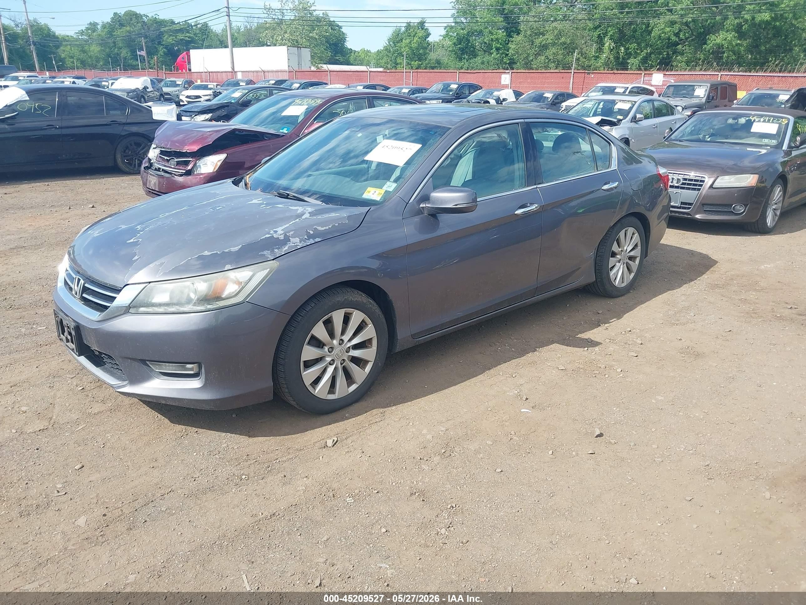 2013 Honda Accord Ex-l V-6 Серый vin: 1HGCR3F86DA017341