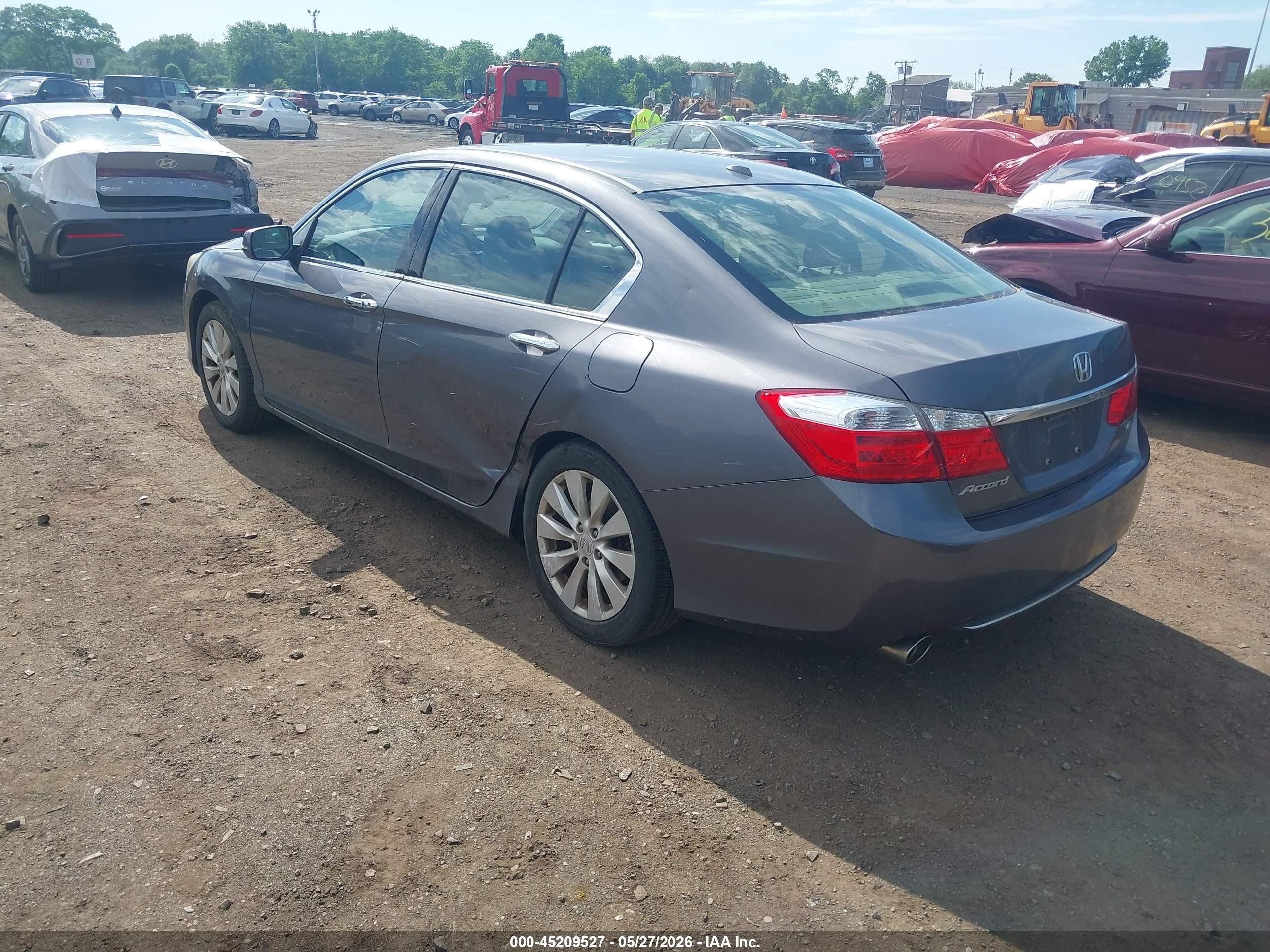 2013 Honda Accord Ex-l V-6 Серый vin: 1HGCR3F86DA017341