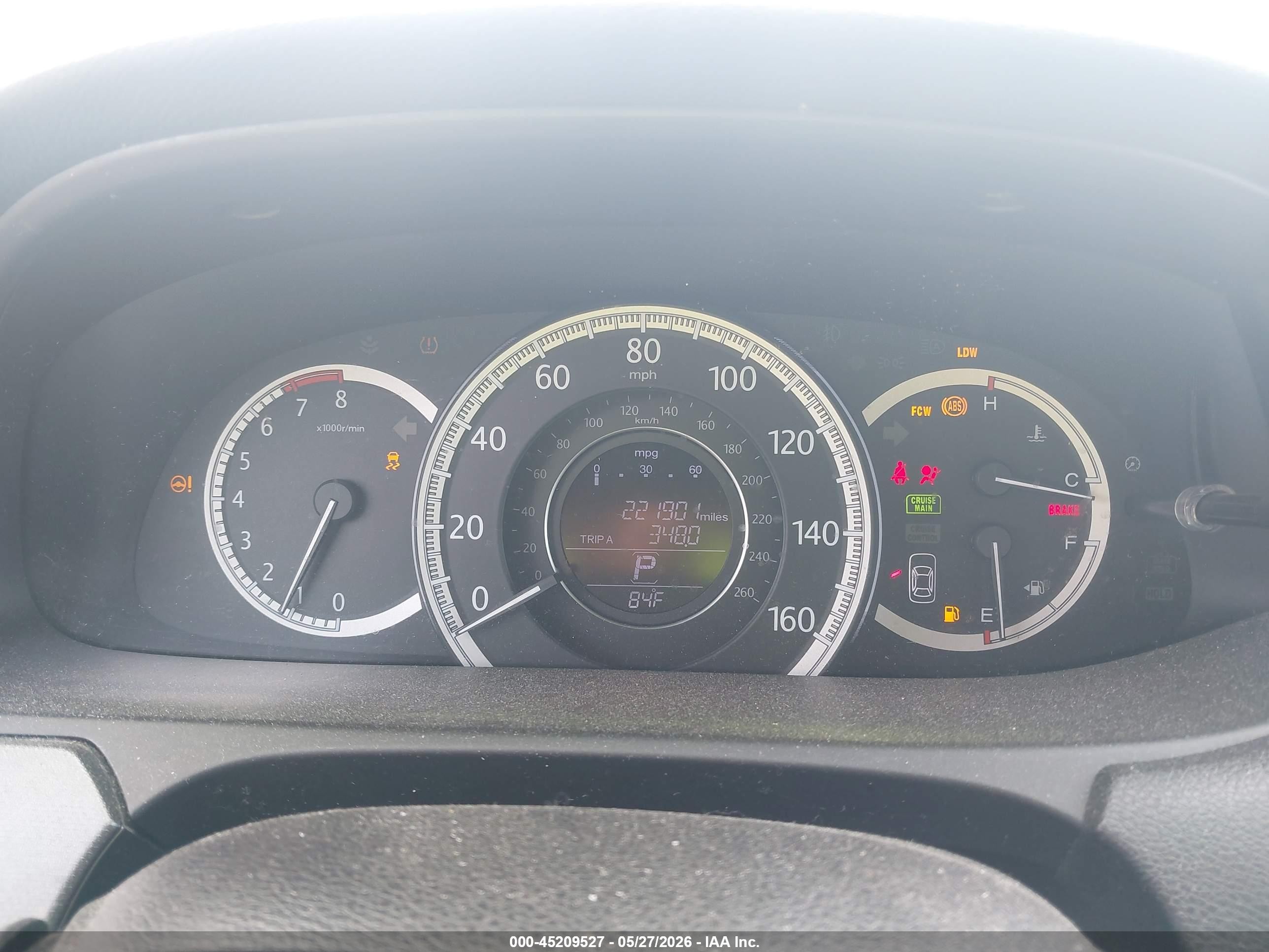 2013 Honda Accord Ex-l V-6 Серый vin: 1HGCR3F86DA017341