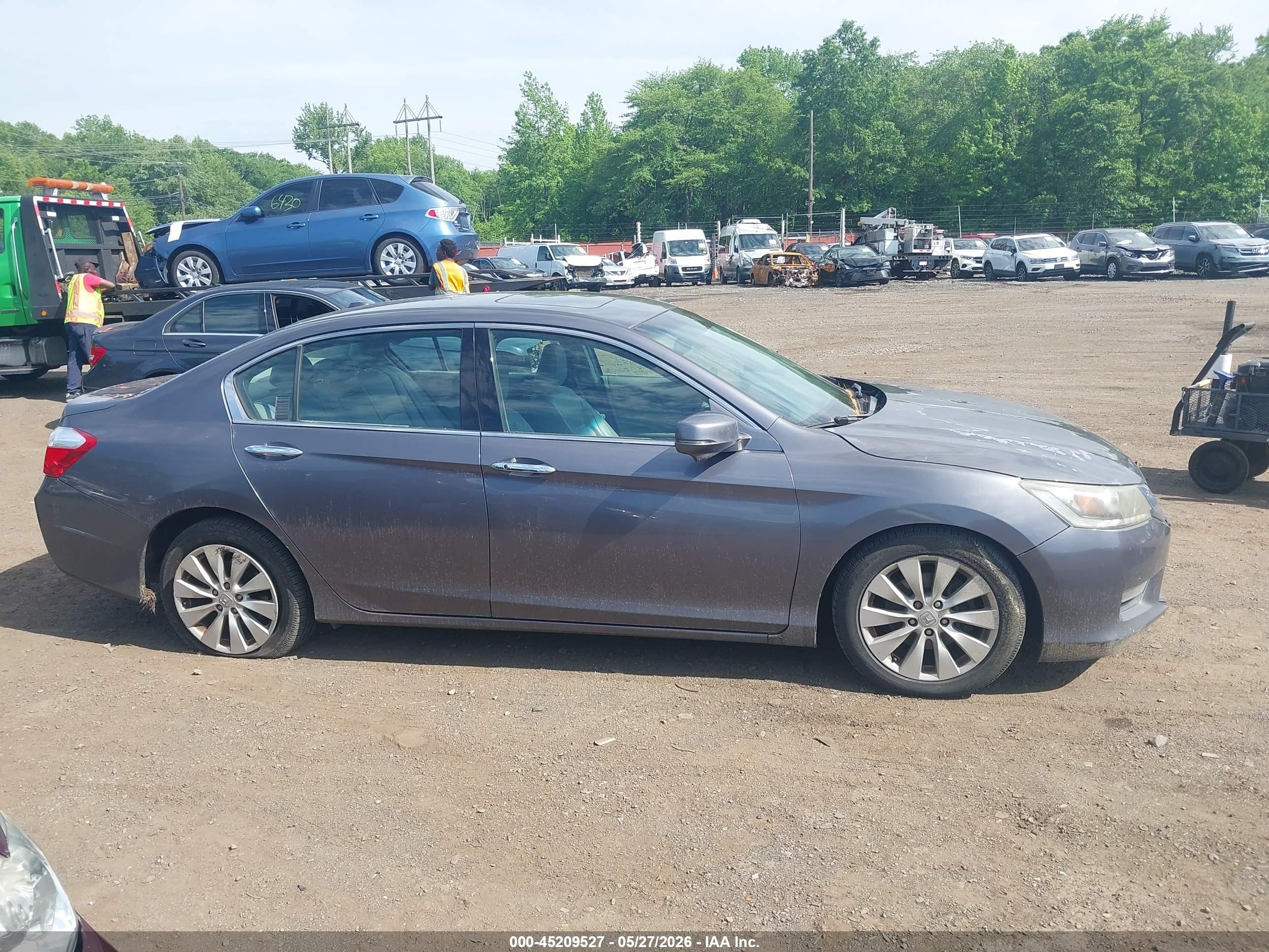 2013 Honda Accord Ex-l V-6 Серый vin: 1HGCR3F86DA017341