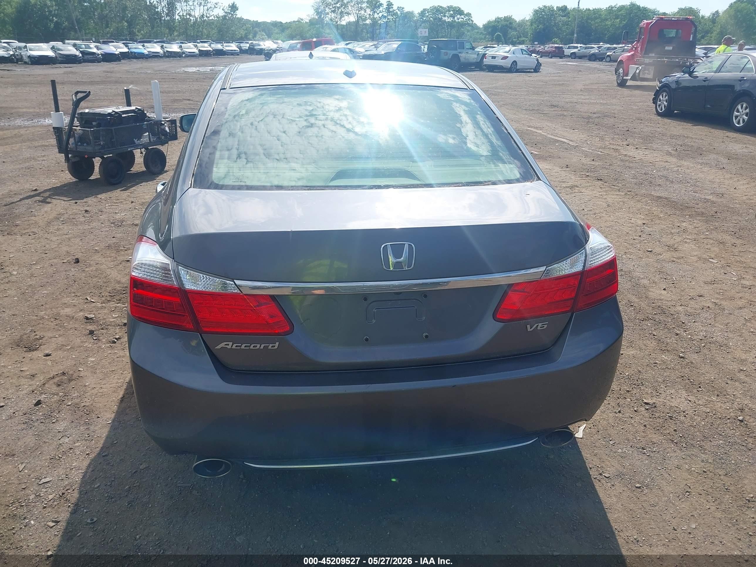 2013 Honda Accord Ex-l V-6 Серый vin: 1HGCR3F86DA017341