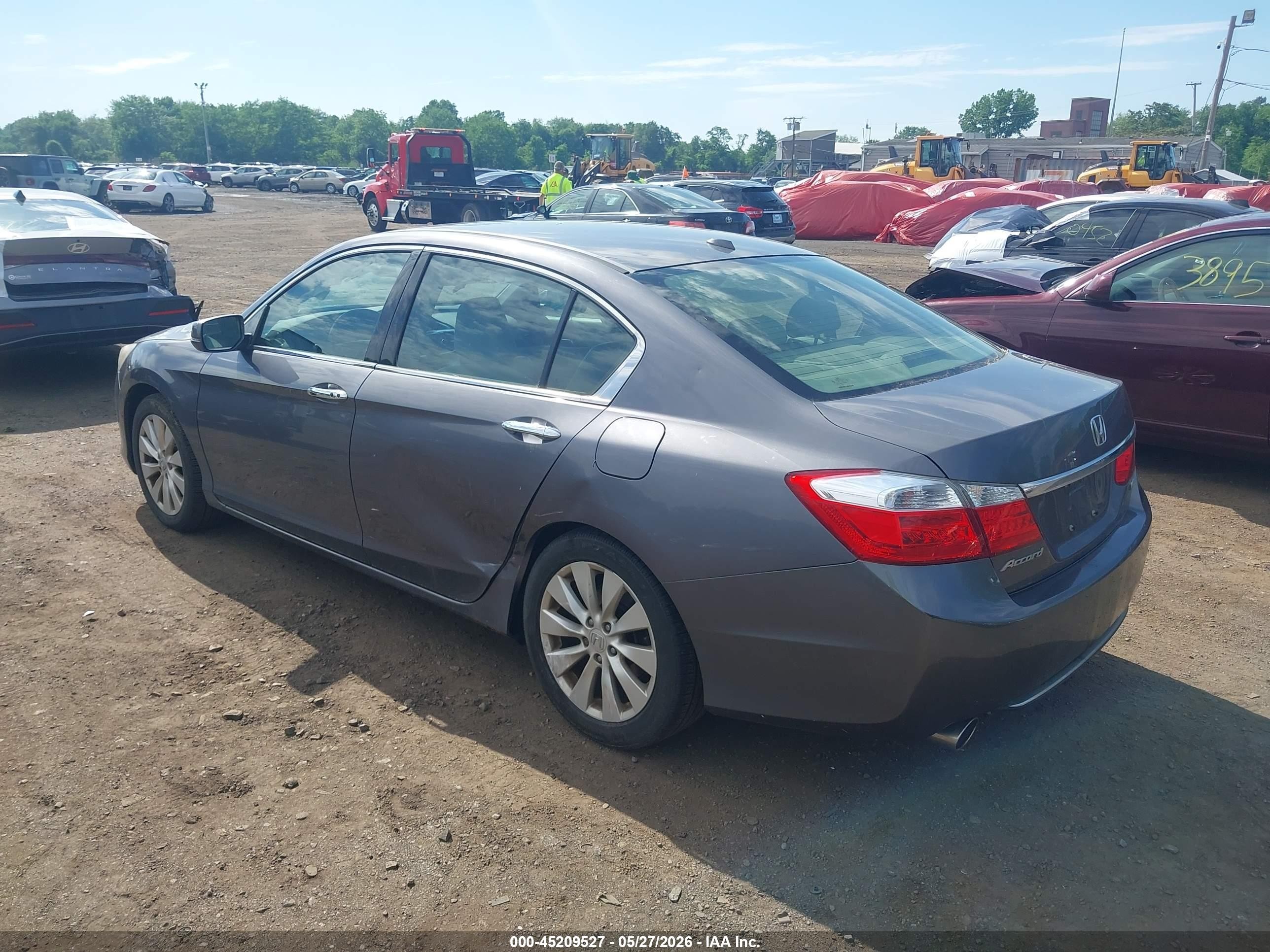 2013 Honda Accord Ex-l V-6 Серый vin: 1HGCR3F86DA017341