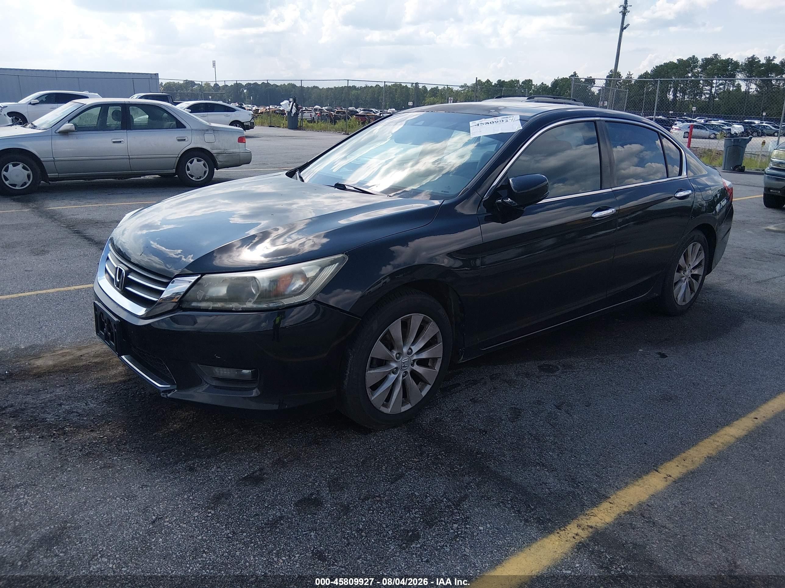 2013 Honda Accord Ex-l V-6 Black vin: 1HGCR3F86DA021051