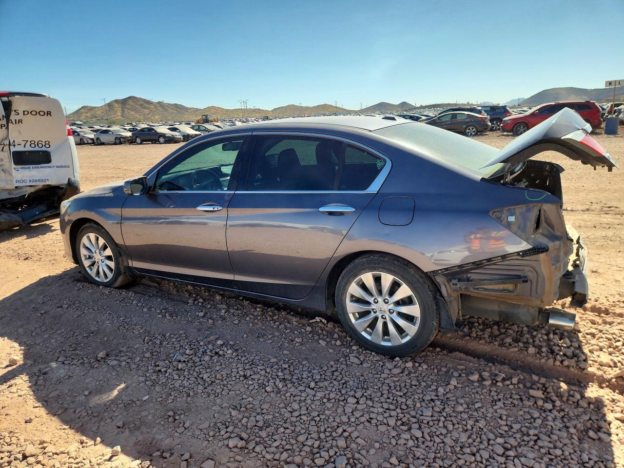 2013 Honda Accord Exl Gray vin: 1HGCR3F86DA033281