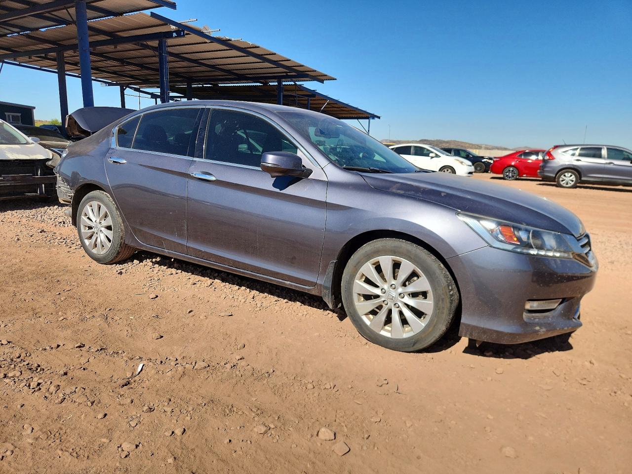 2013 Honda Accord Exl Gray vin: 1HGCR3F86DA033281