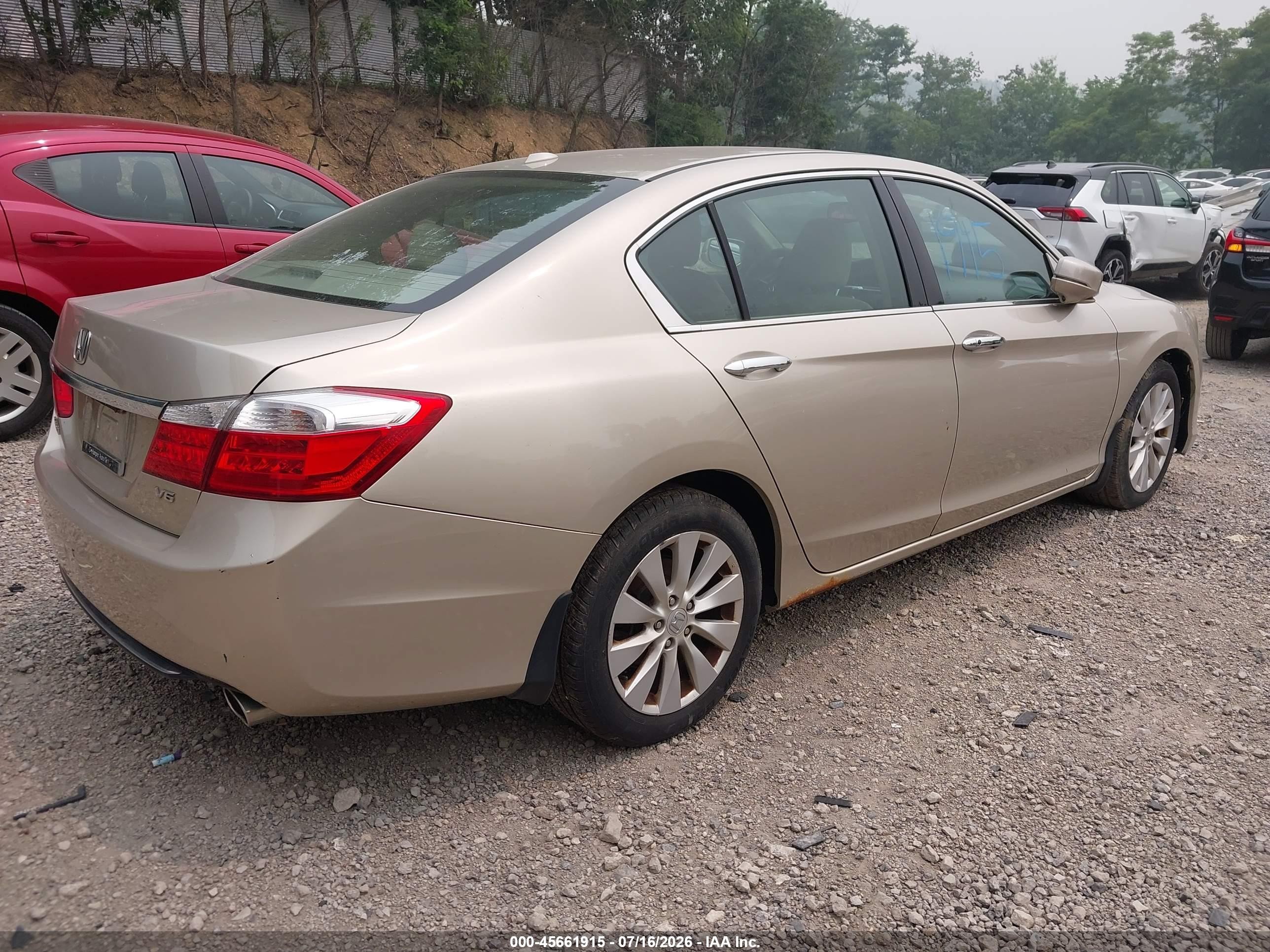 2013 Honda Accord Ex-l V-6 Бежевый vin: 1HGCR3F86DA034835