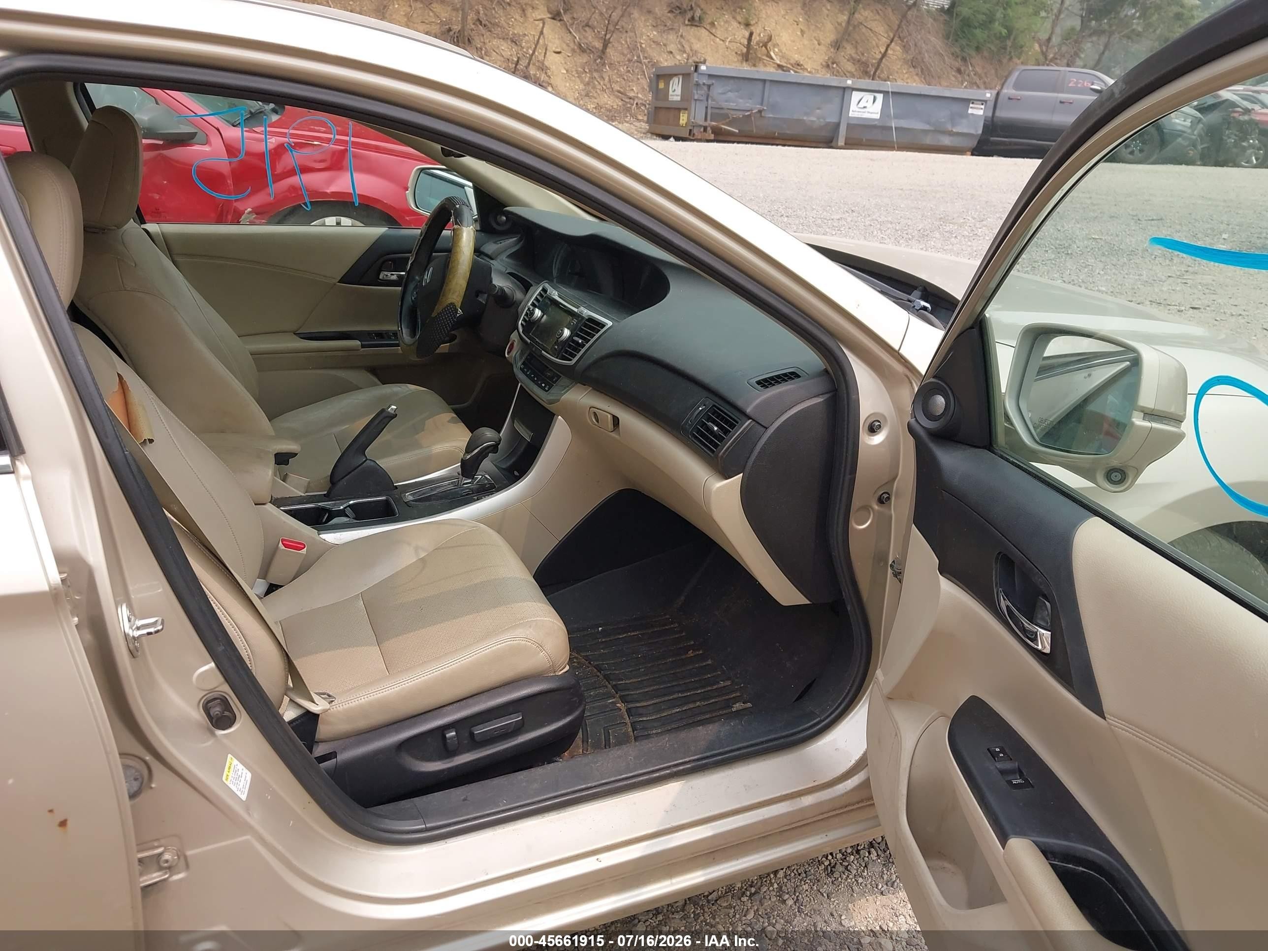 2013 Honda Accord Ex-l V-6 Бежевый vin: 1HGCR3F86DA034835