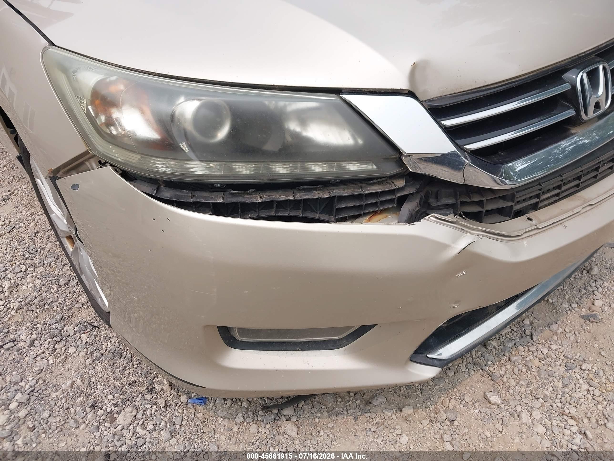 2013 Honda Accord Ex-l V-6 Бежевый vin: 1HGCR3F86DA034835