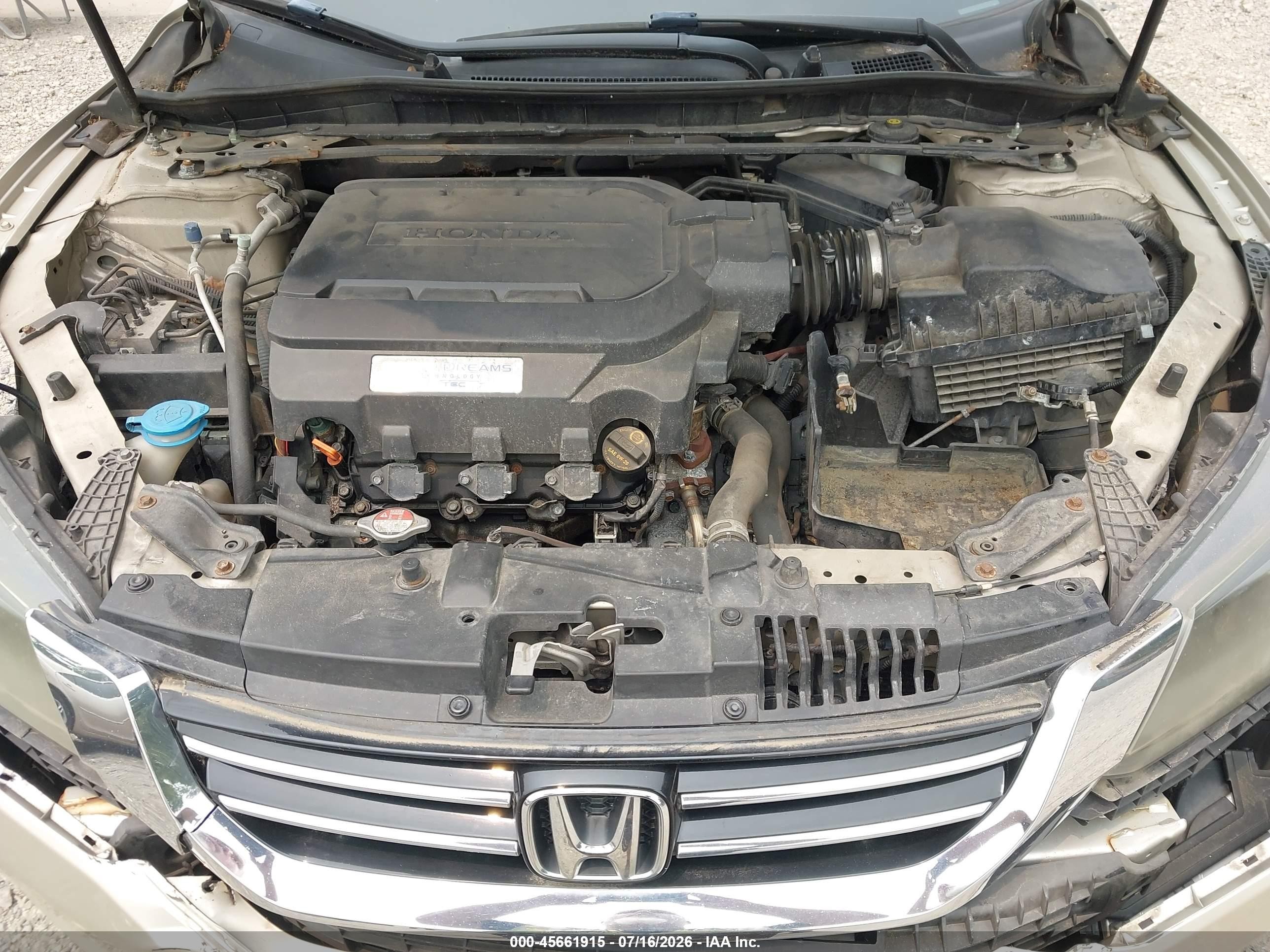 2013 Honda Accord Ex-l V-6 Бежевый vin: 1HGCR3F86DA034835