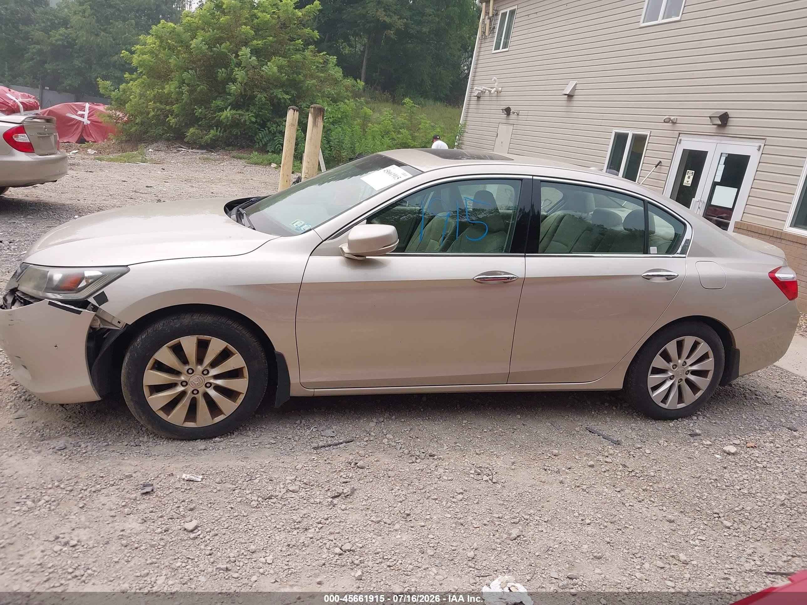 2013 Honda Accord Ex-l V-6 Бежевый vin: 1HGCR3F86DA034835