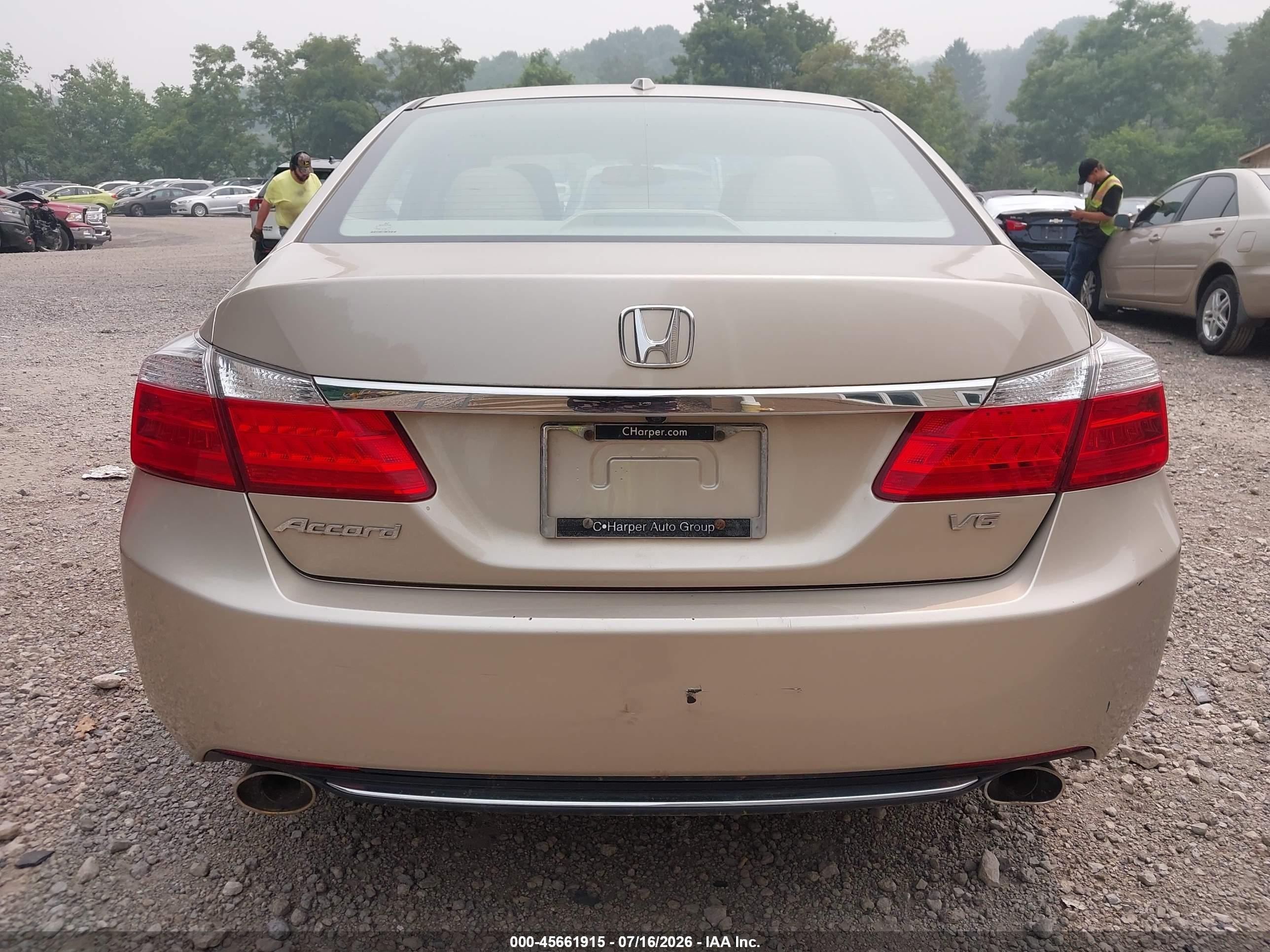 2013 Honda Accord Ex-l V-6 Бежевый vin: 1HGCR3F86DA034835