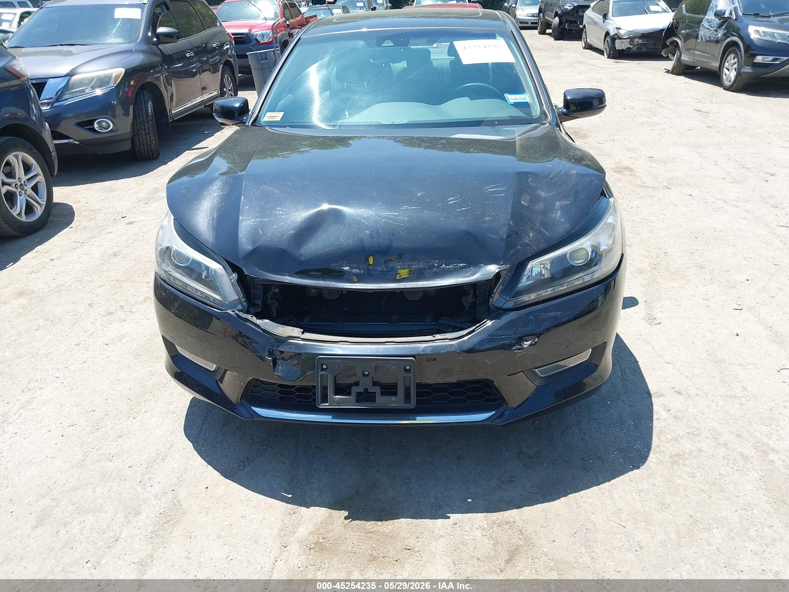 2013 Honda Accord Ex-l V-6 Black vin: 1HGCR3F86DA047293