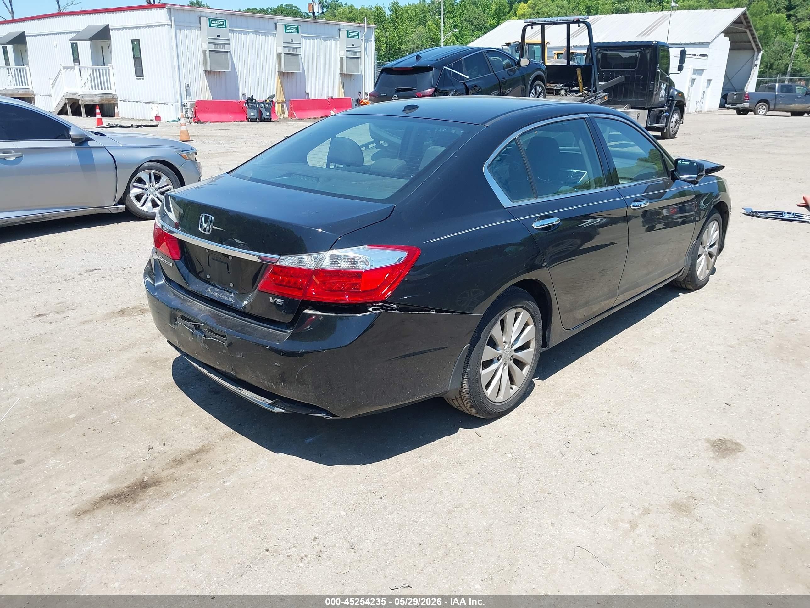 2013 Honda Accord Ex-l V-6 Black vin: 1HGCR3F86DA047293