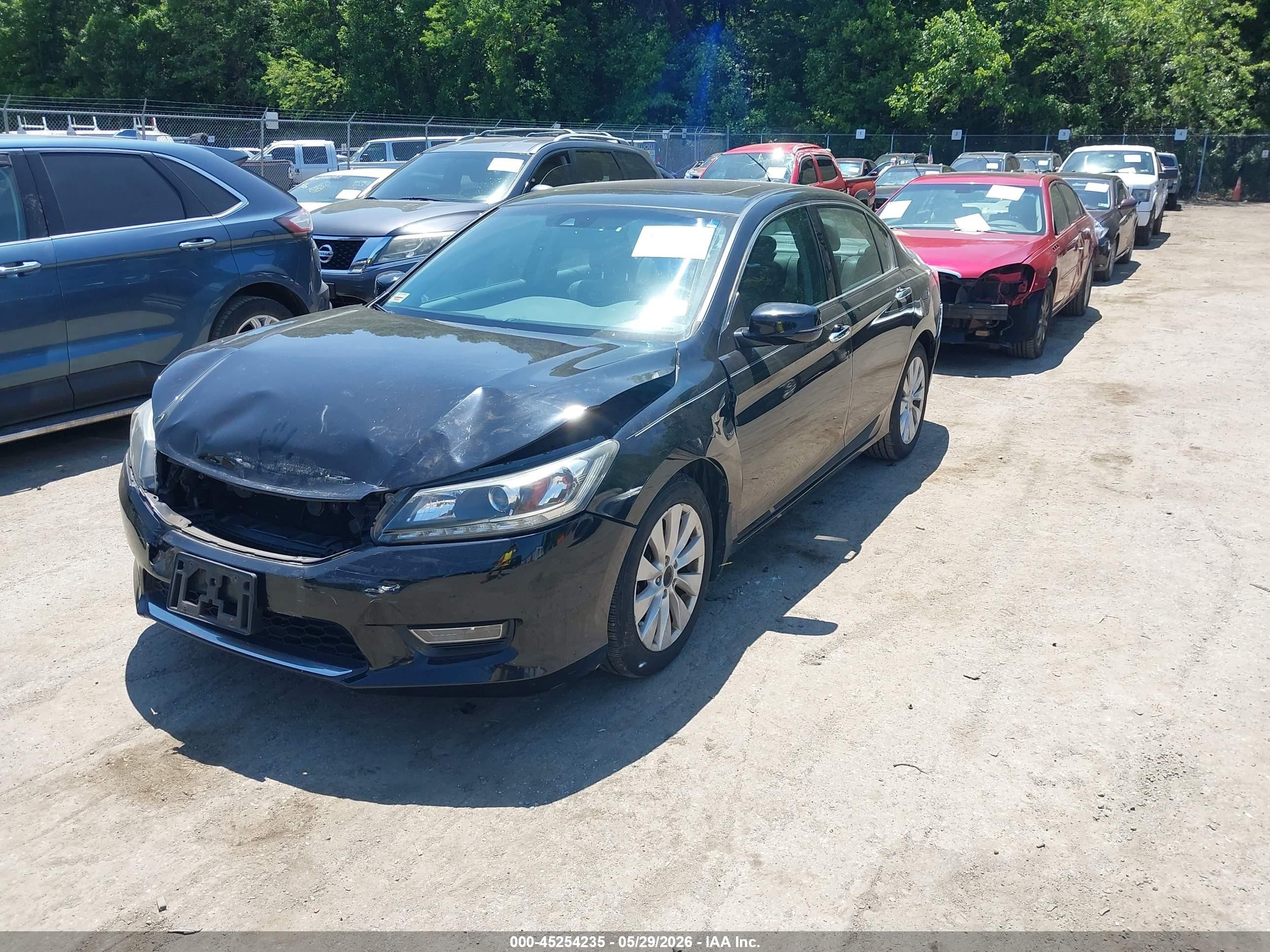 2013 Honda Accord Ex-l V-6 Black vin: 1HGCR3F86DA047293