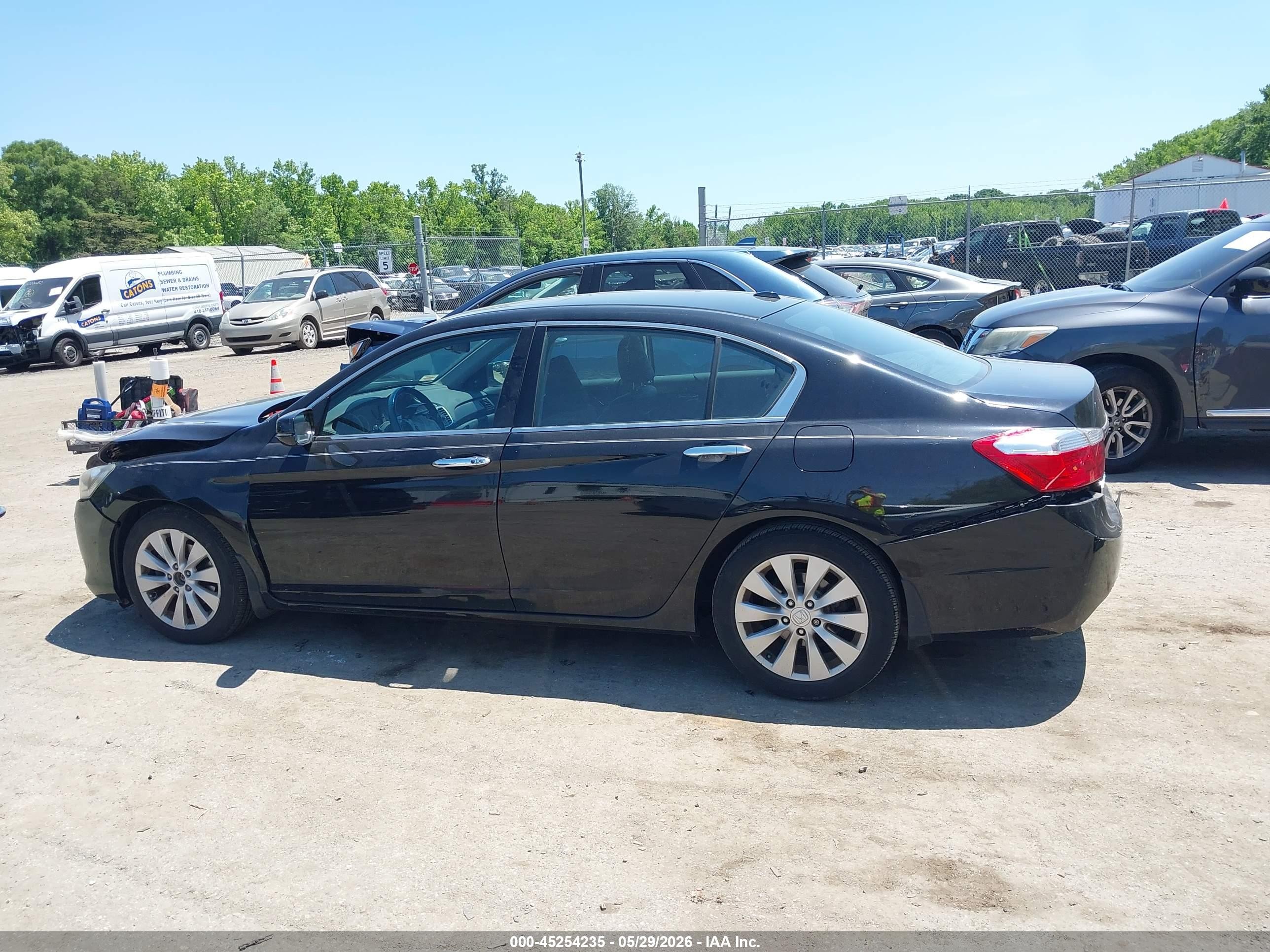 2013 Honda Accord Ex-l V-6 Black vin: 1HGCR3F86DA047293