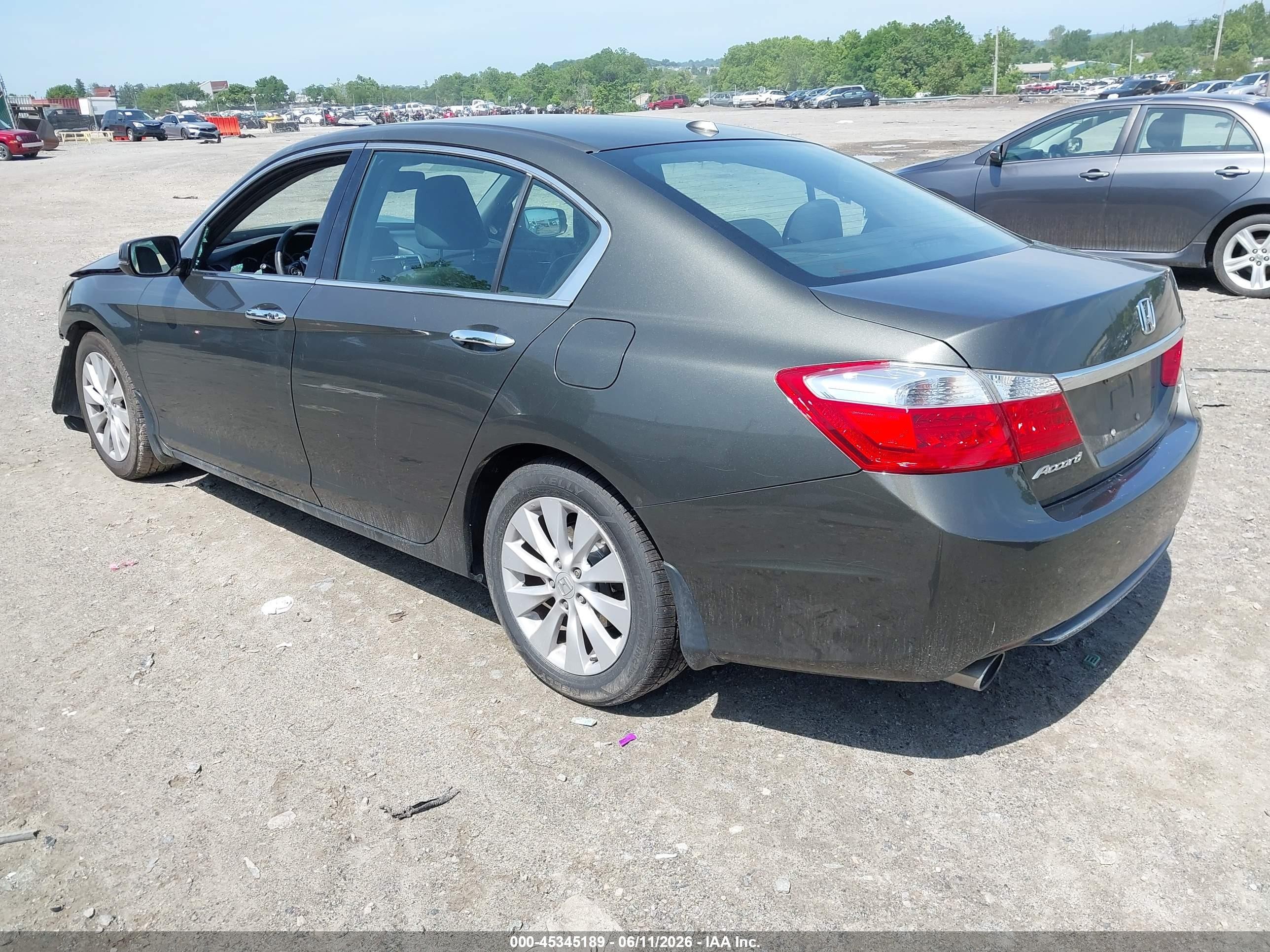 2013 Honda Accord Ex-l V-6 Gray vin: 1HGCR3F86DA049089