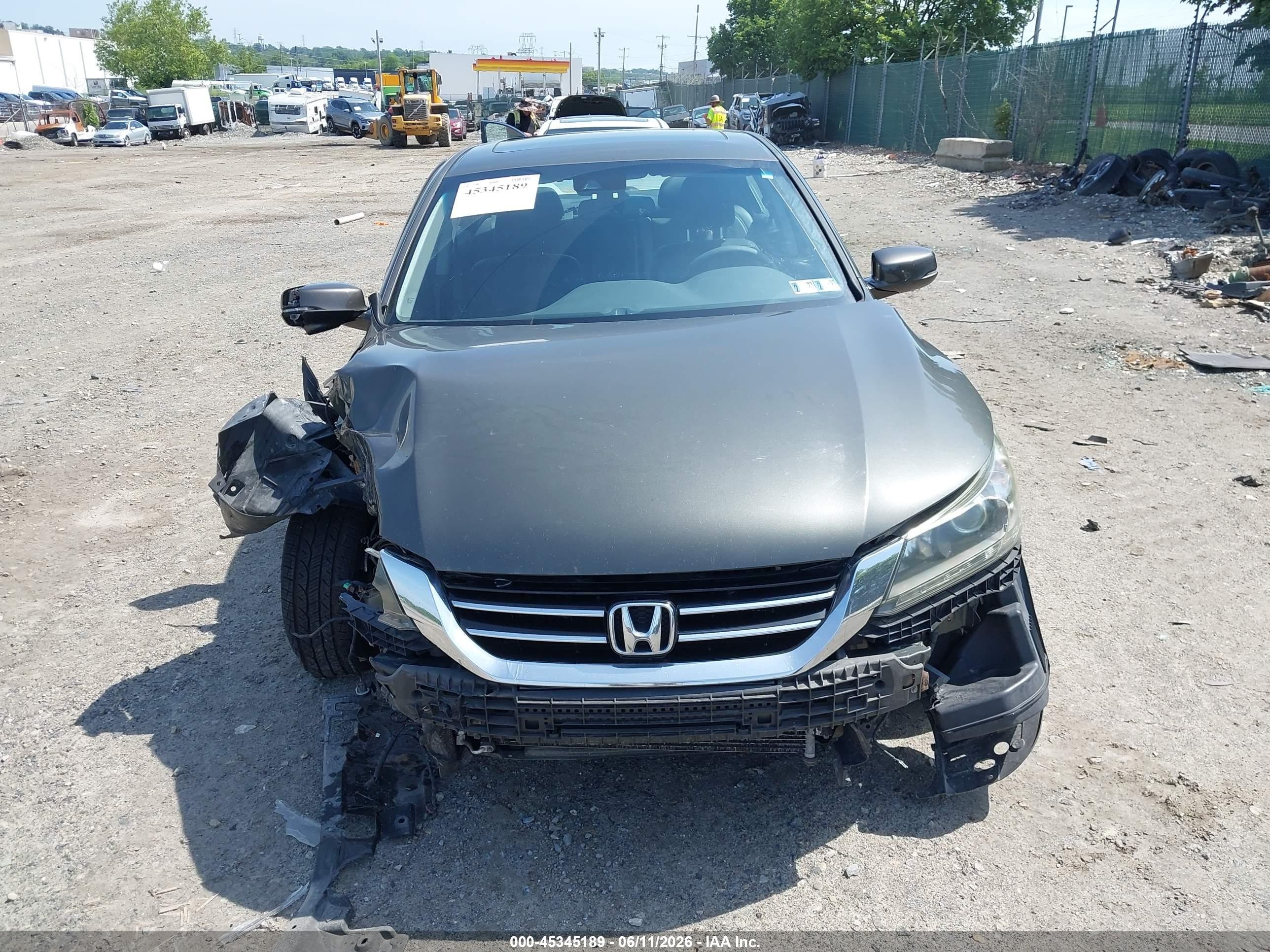 2013 Honda Accord Ex-l V-6 Gray vin: 1HGCR3F86DA049089