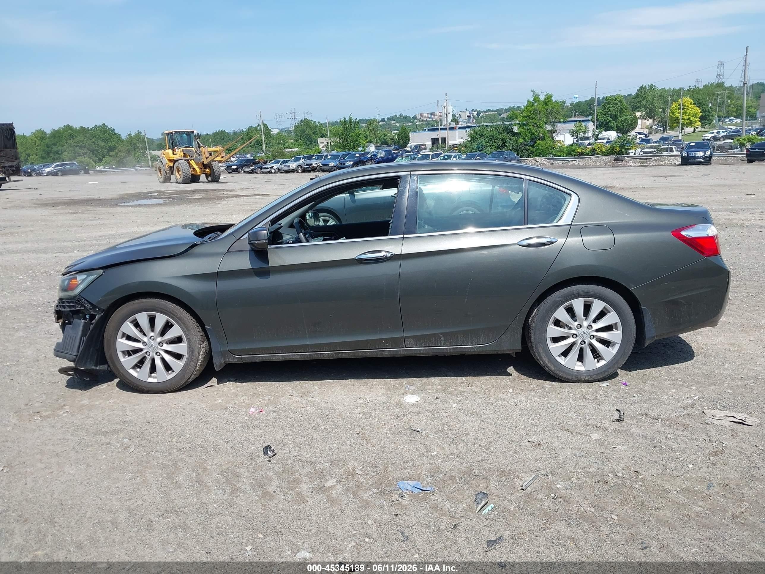 2013 Honda Accord Ex-l V-6 Gray vin: 1HGCR3F86DA049089