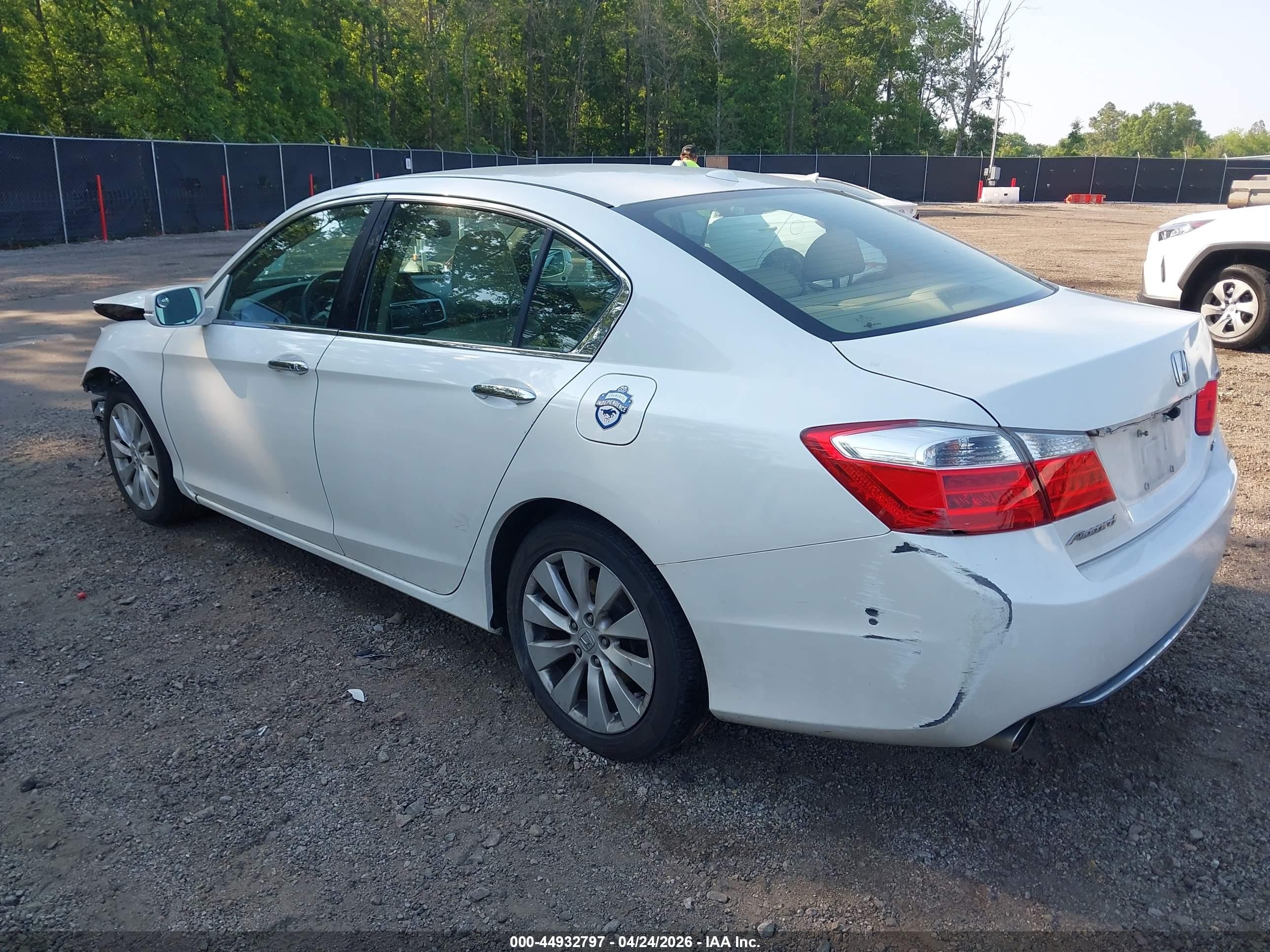 2014 Honda Accord Ex-l V-6 Белый vin: 1HGCR3F86EA003344
